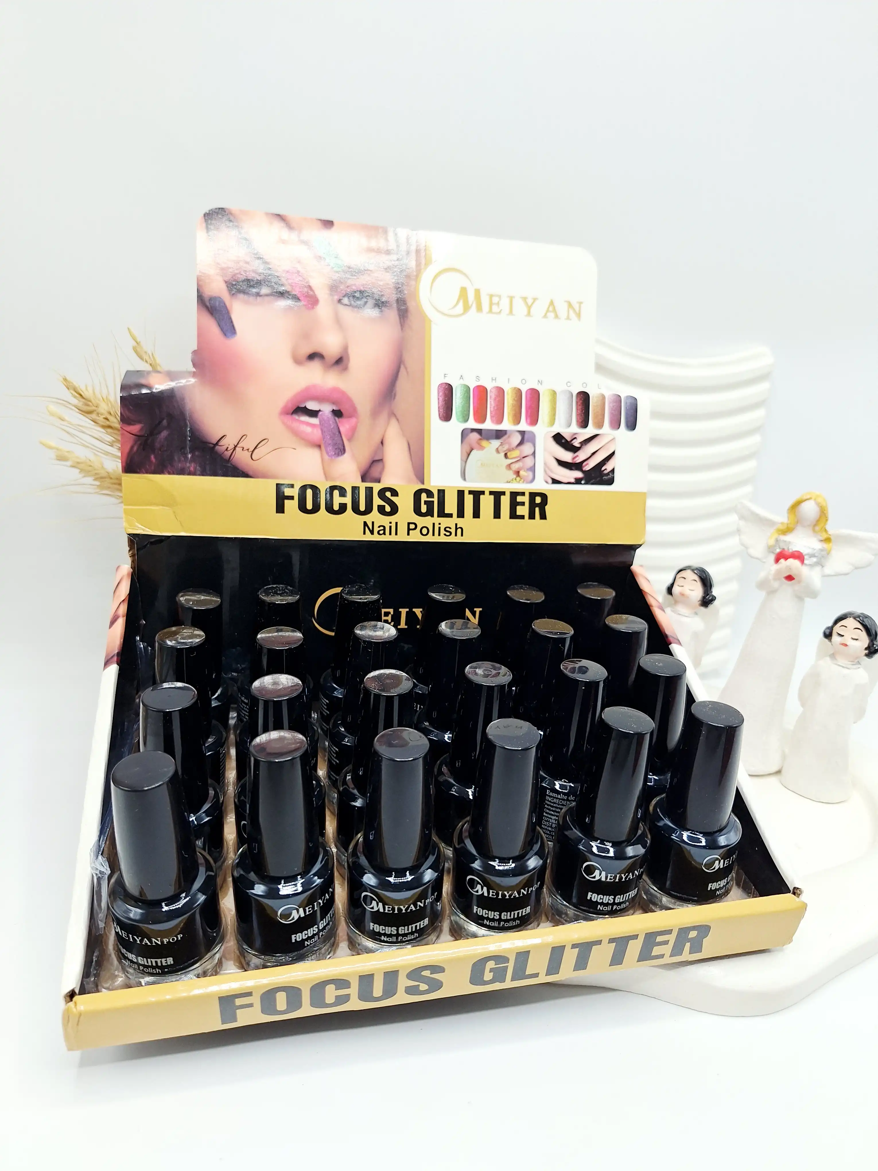 لاک ناخن مشکی برند MELYAN POT کد 0172