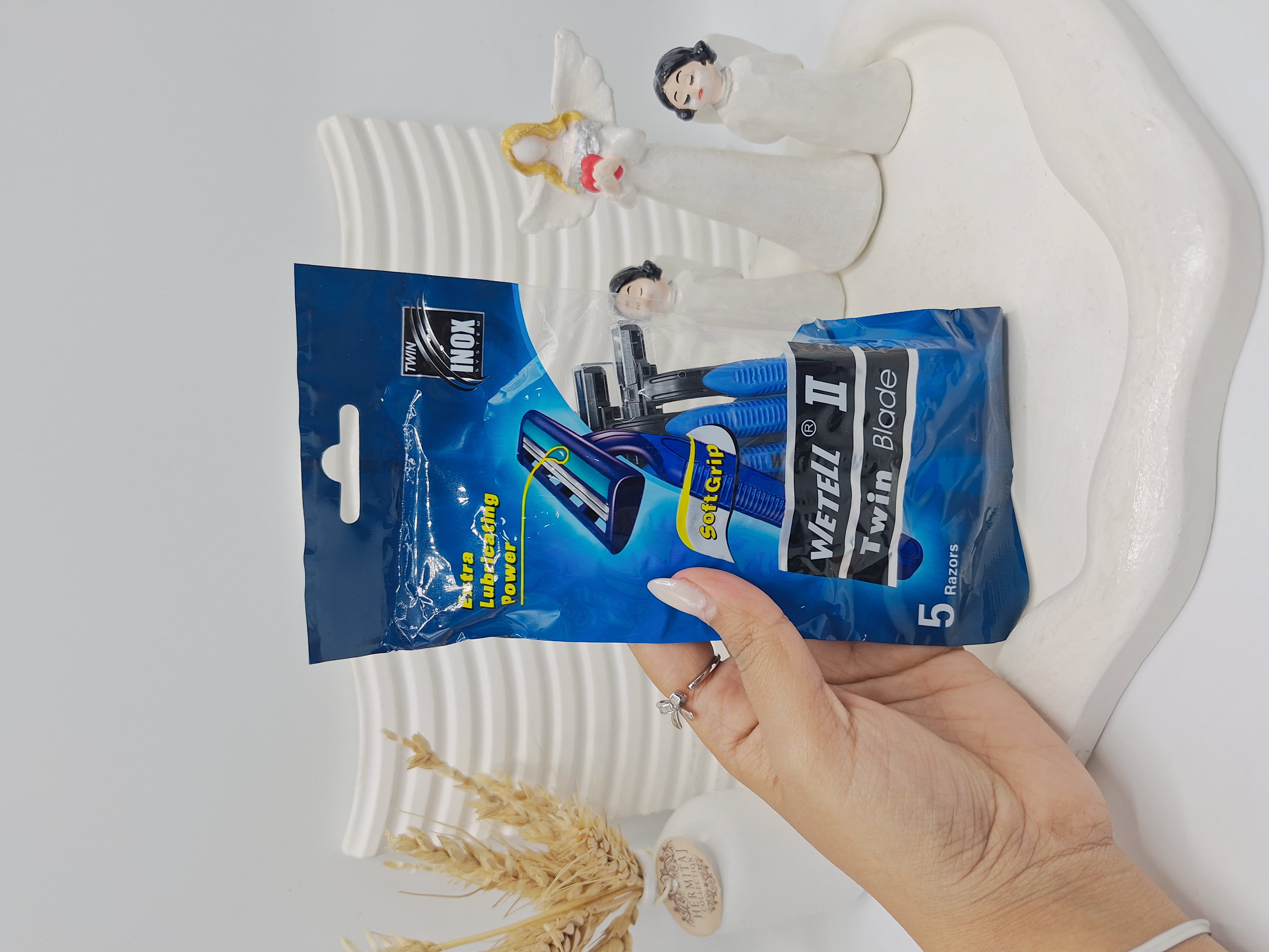 پک ژیلت 2 لبه بسته 5 عددی برند WETELLI کد 0311