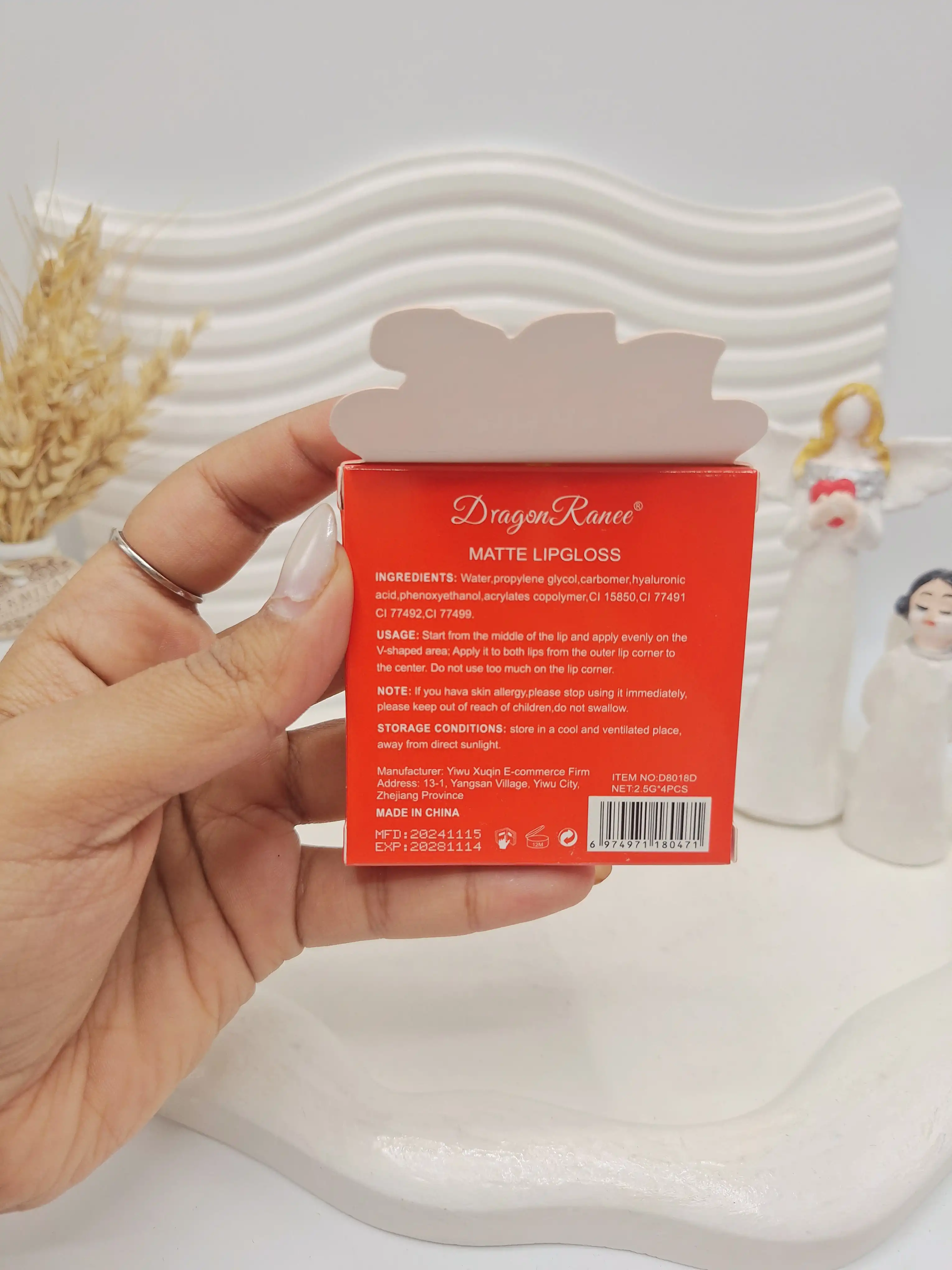 پک رژ لب 4 عددی آلبالویی دراگون رانی کد 0471