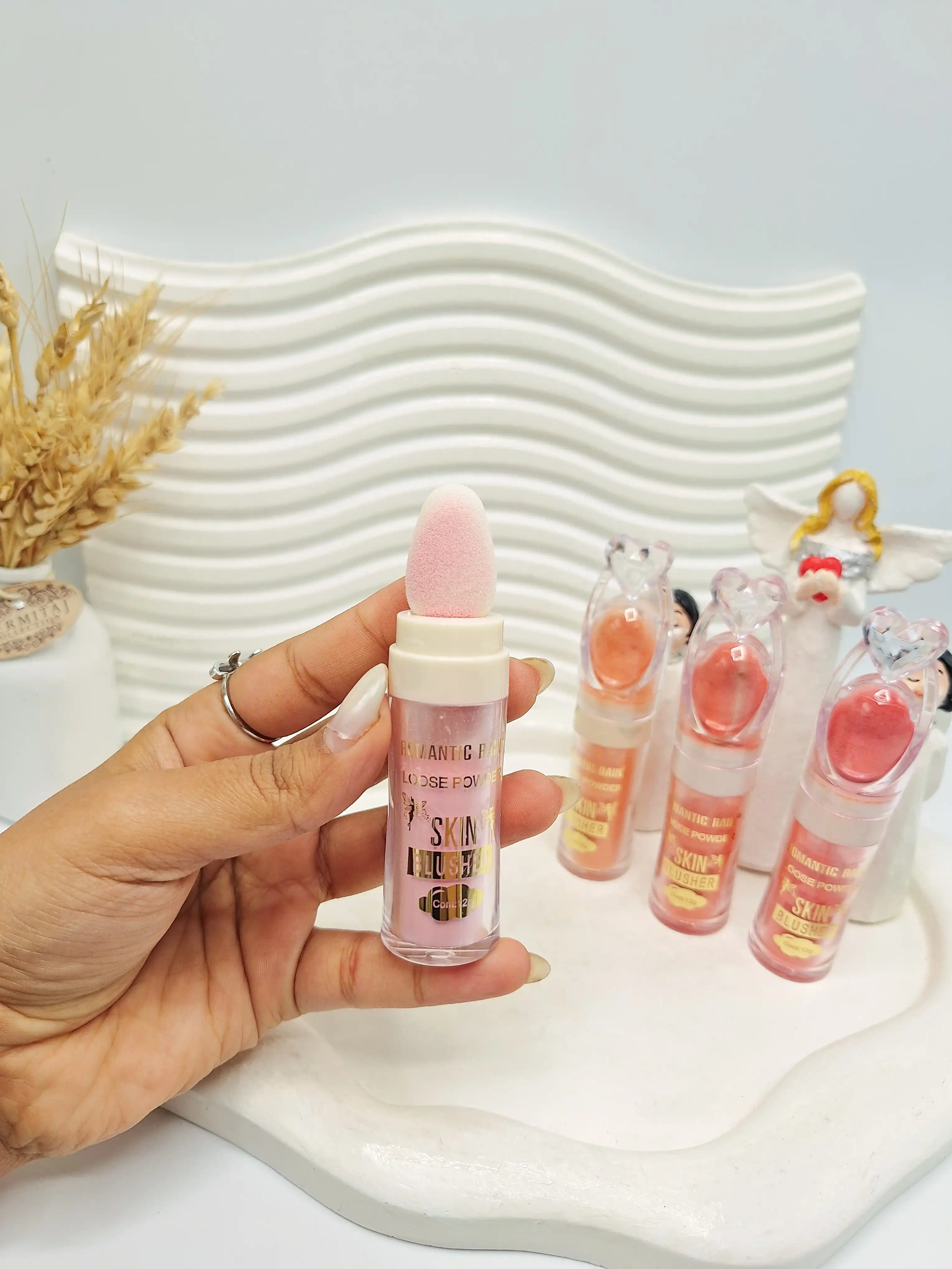 رژ گونه پودری سر قلبی برند رومانتیک رین کد 655