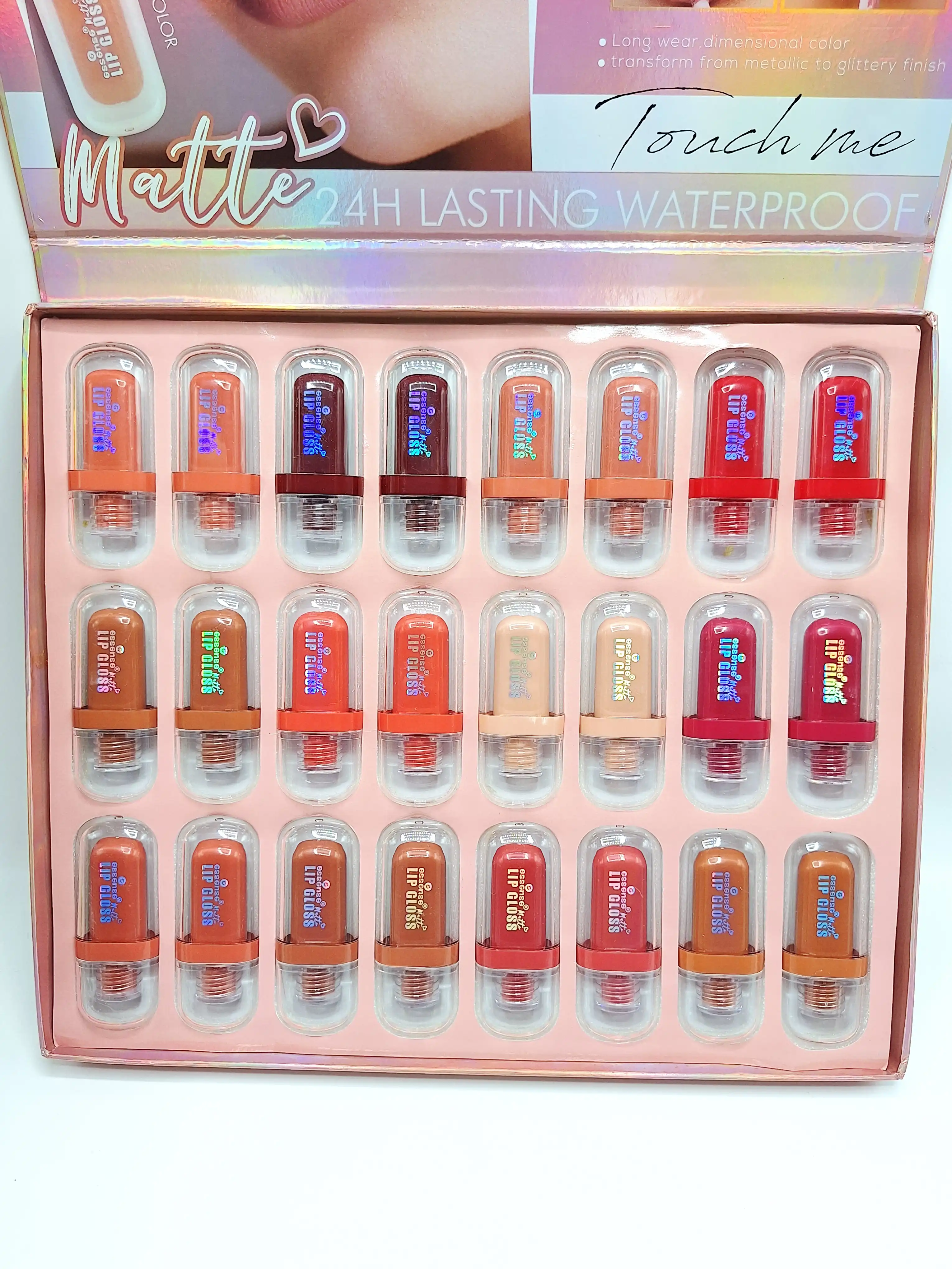 پک 24 تایی پرطرفدار رژ مایع کیفیت عالی و ضد آب برند اسنس کد 123