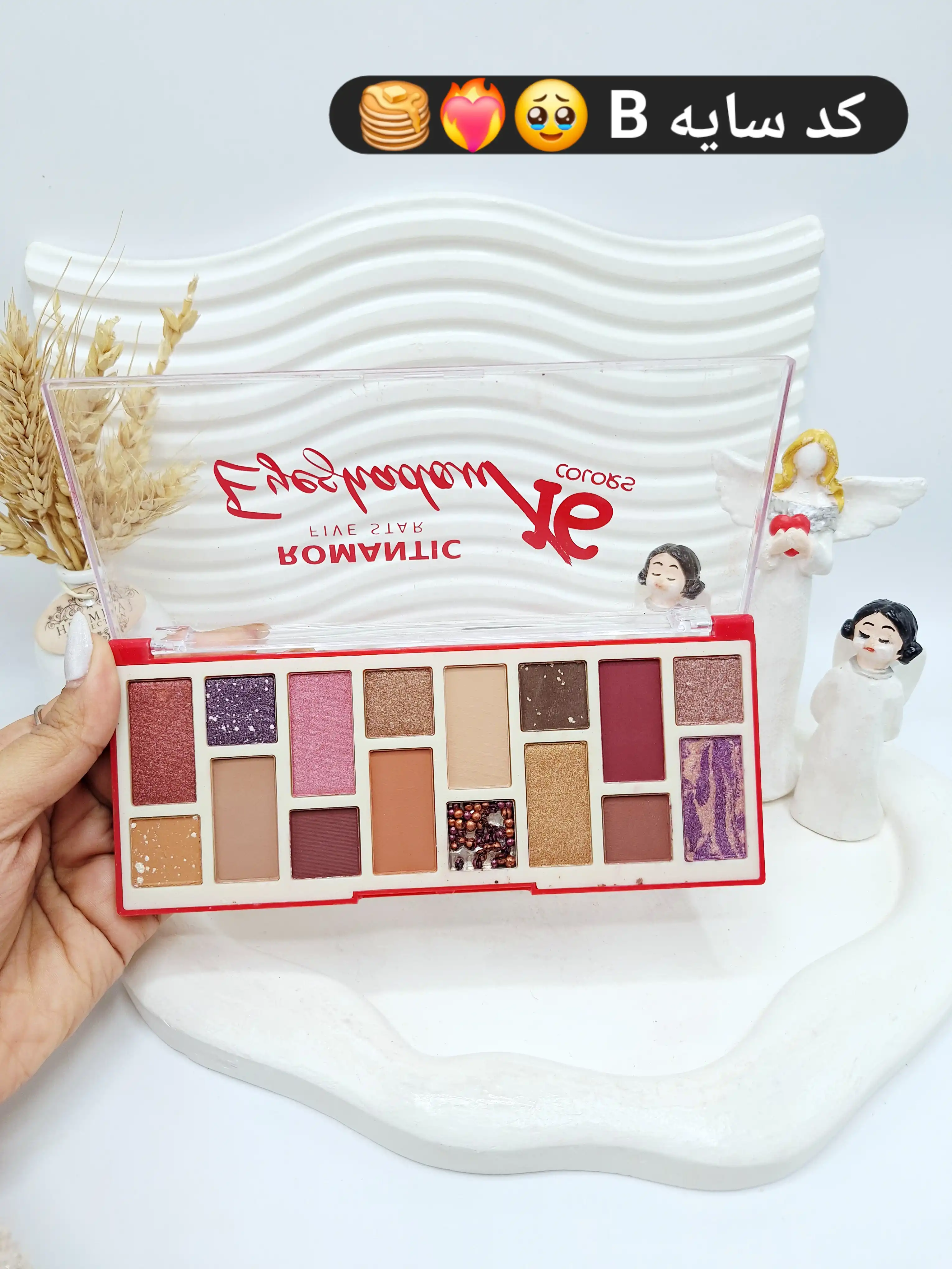 پالت سایه 16 رنگ مدل nighty با مارک Romantic کد PES 14