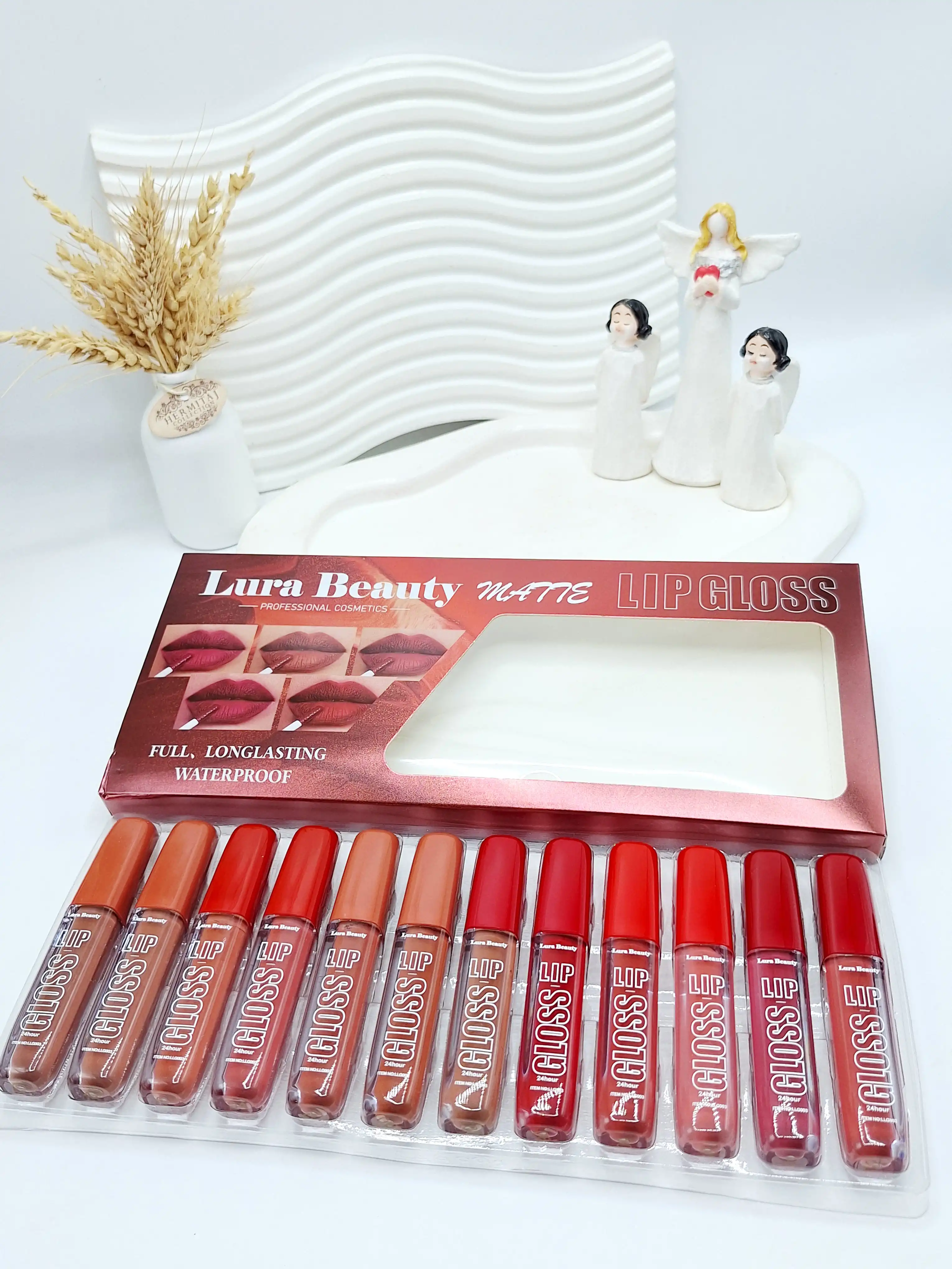 پک رژ مایع 12 تایی برند Lura Beauty کد 6689