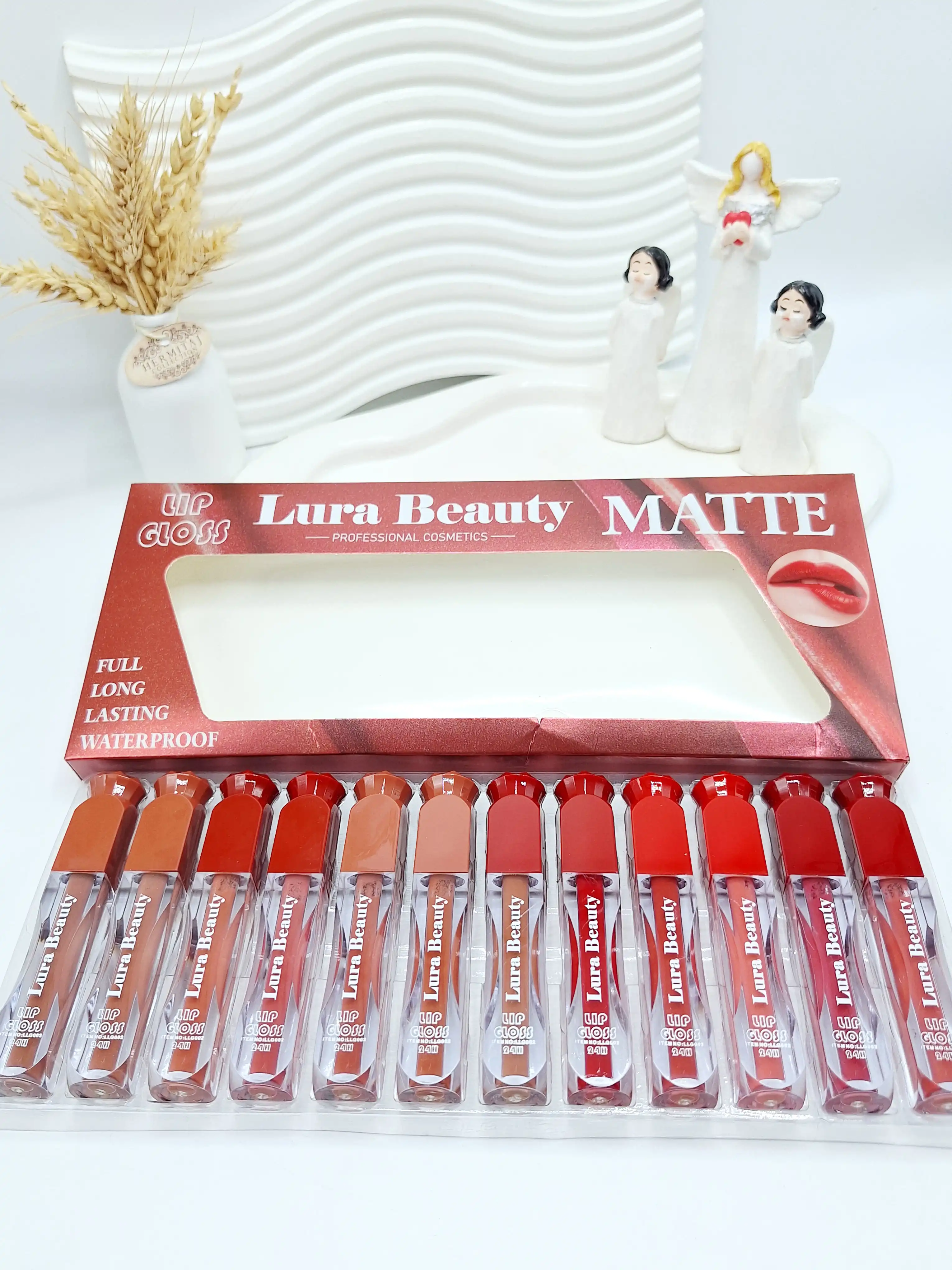 پک رژ مایع 12 تایی برند Lura Beauty کد 6672