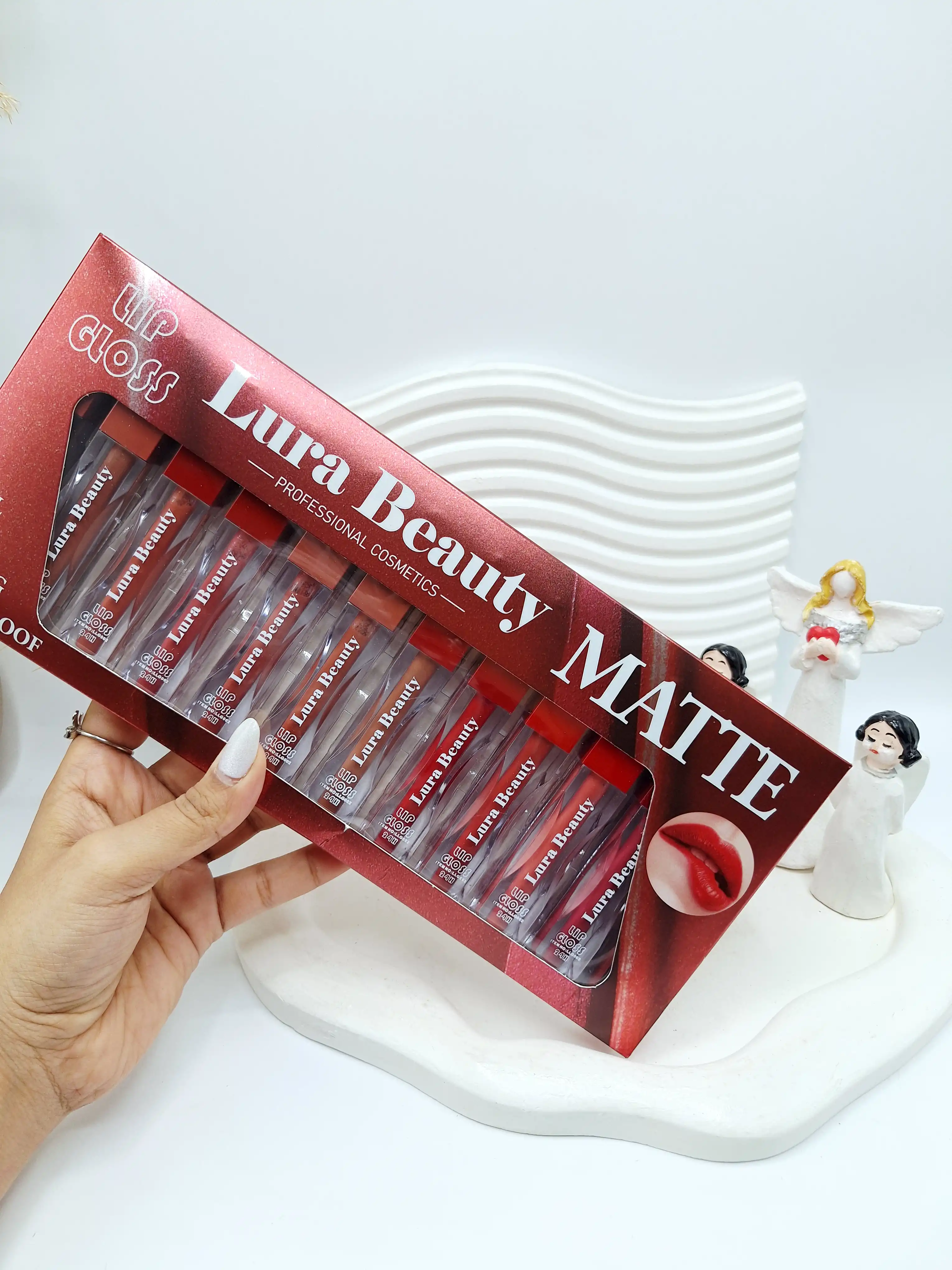 پک رژ مایع 12 تایی برند Lura Beauty کد 6672