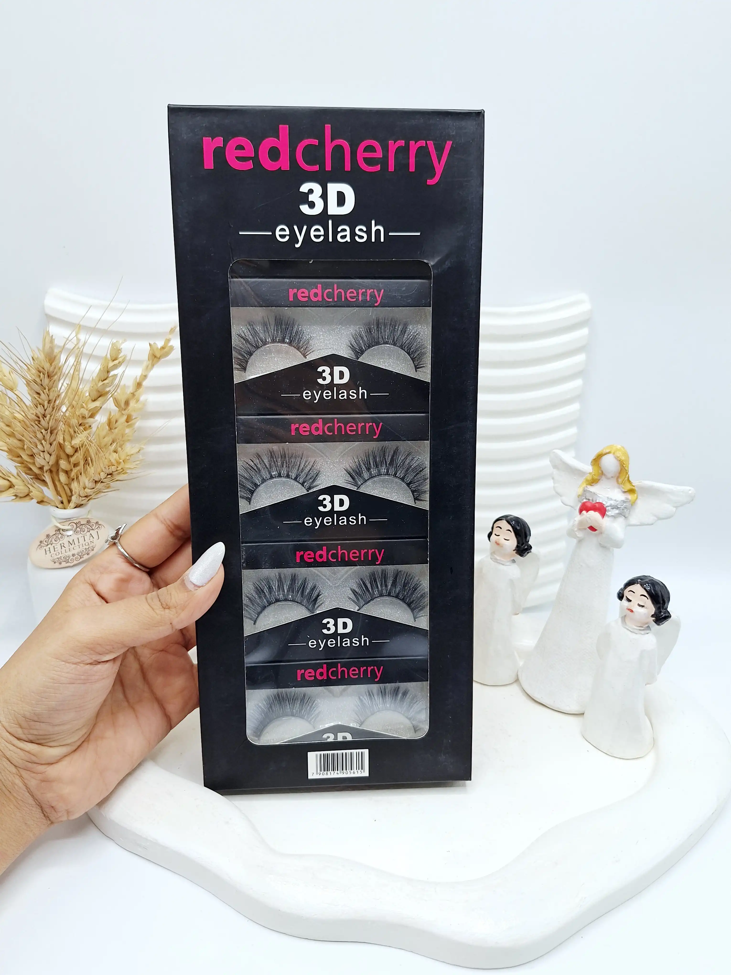 مژه مصنوعی 3D کارتن مشکی redcherry