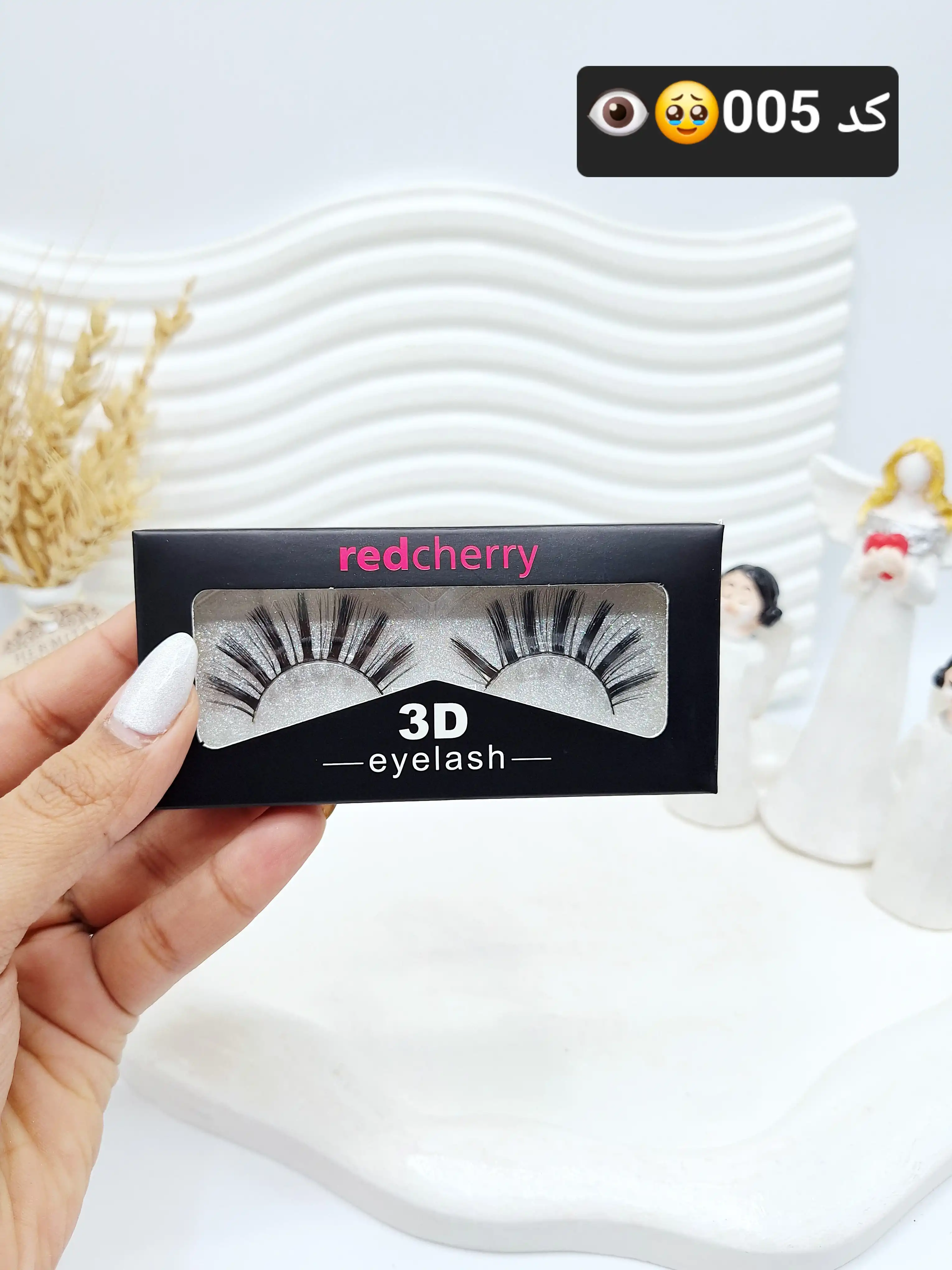 مژه مصنوعی 3D کارتن مشکی redcherry