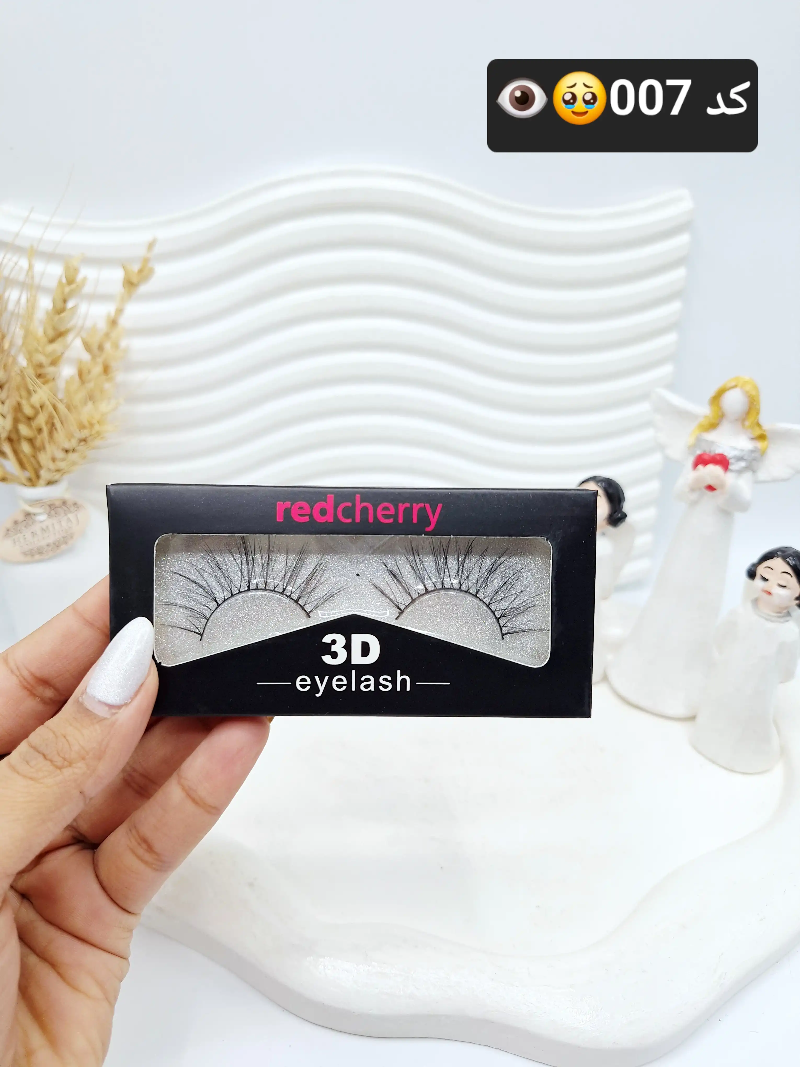 مژه مصنوعی 3D کارتن مشکی redcherry