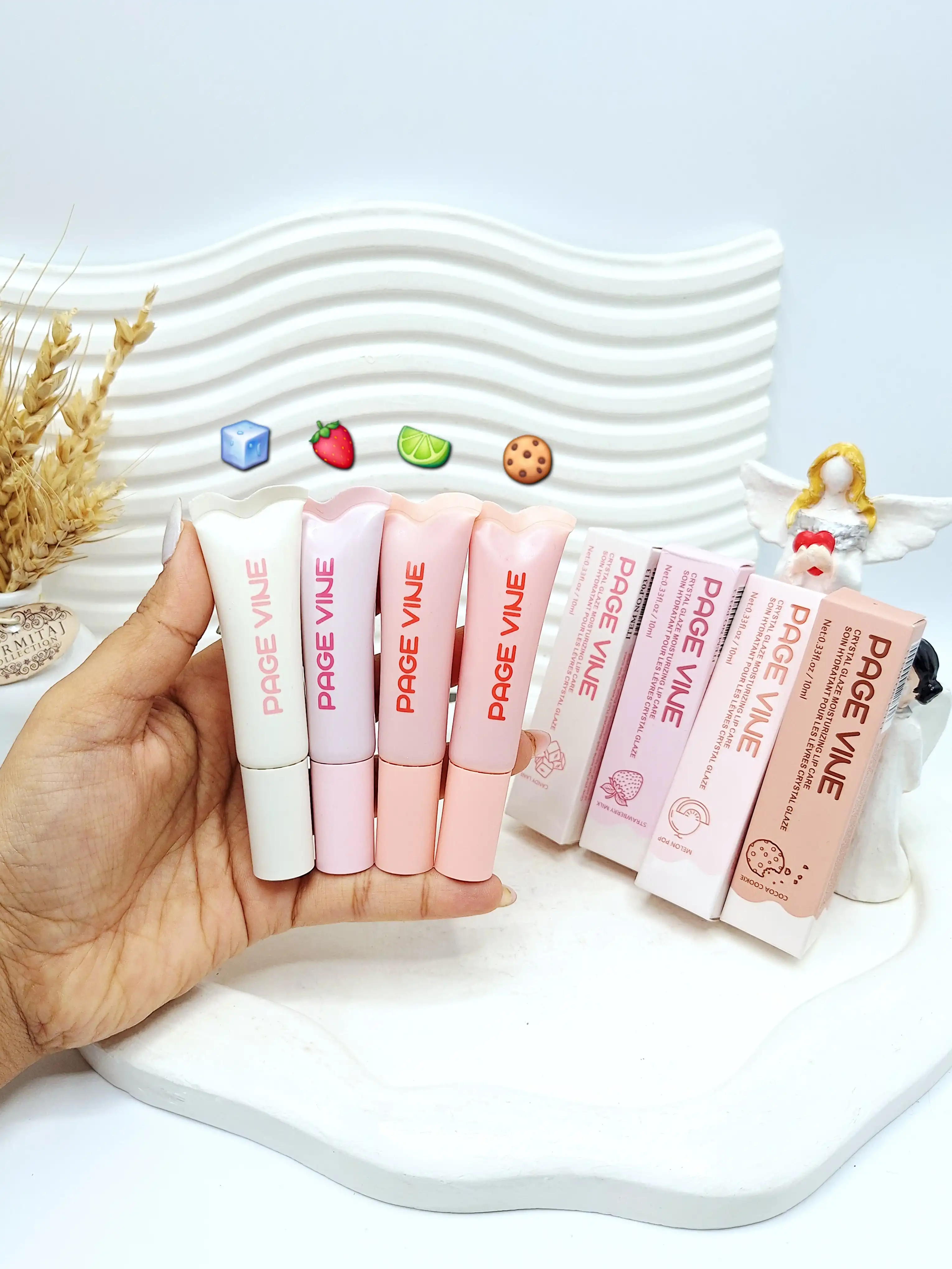 لیپ گلاس کریستالی براق PAGE VINEکد 0004