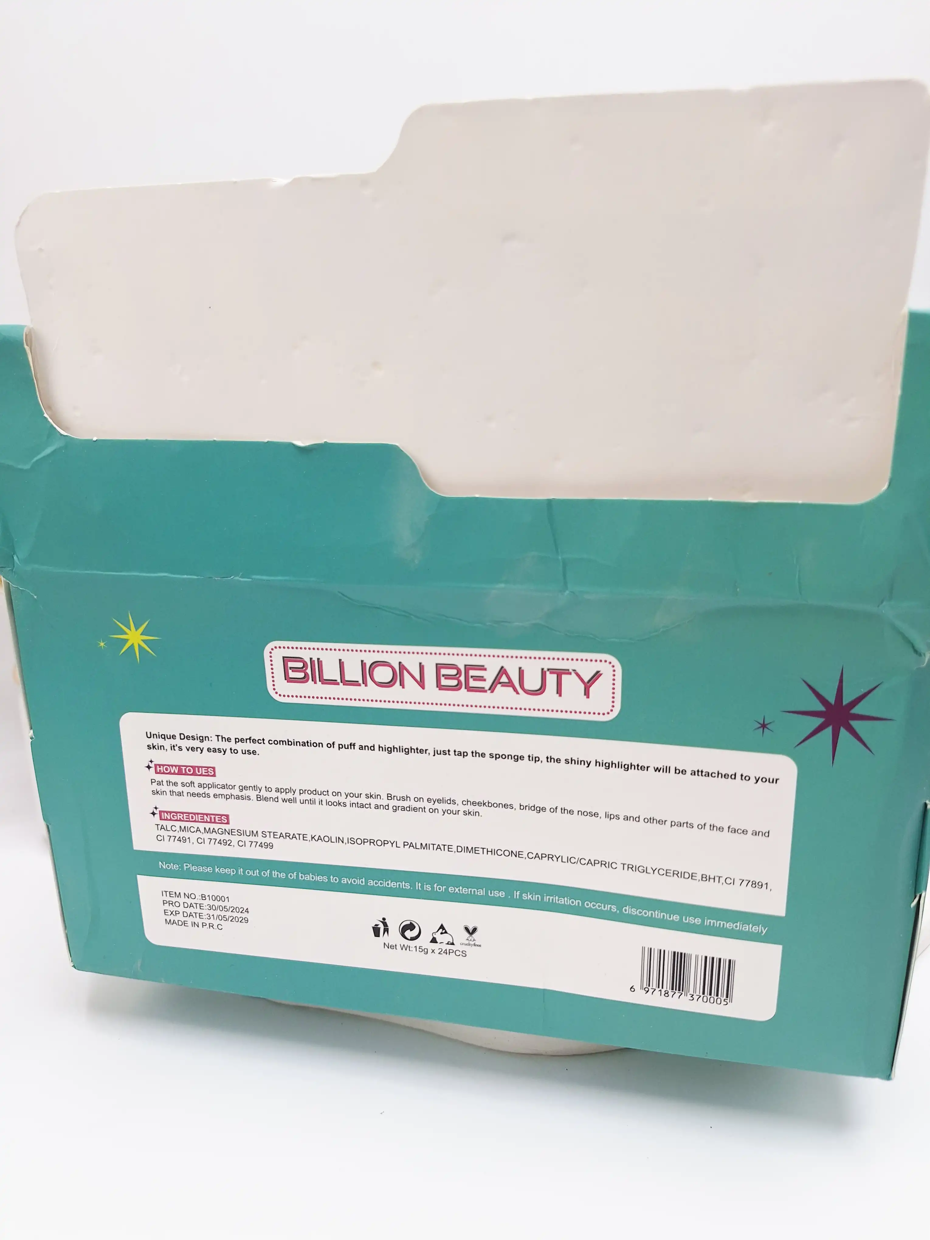 هایلایتر شاین دار پودری مدل تاج دار مناسب صورت و بدن برند BILLION BEAUTY کد 10001