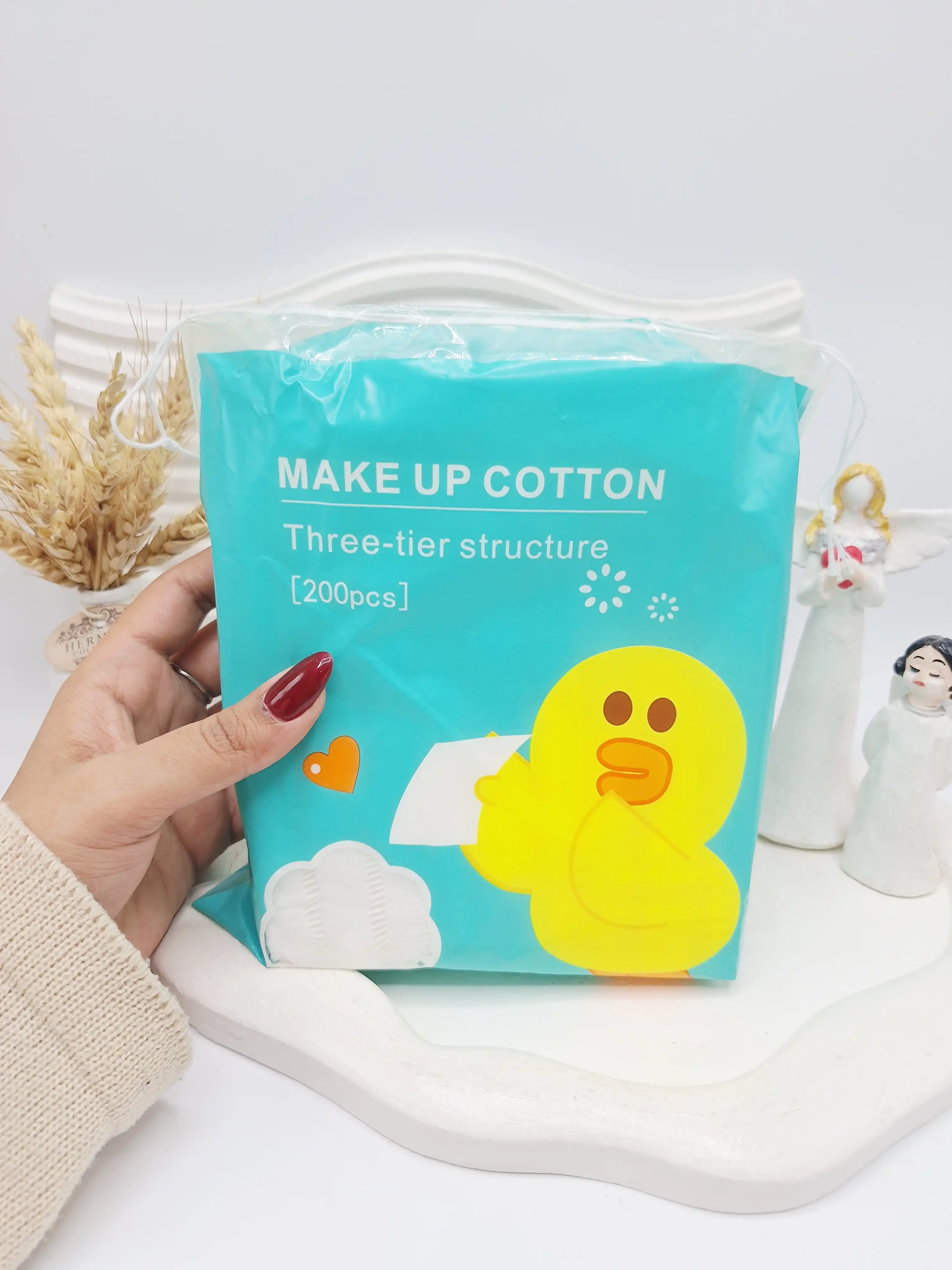 پد پنبه ای 3 لایه 200 عددی برند MAKE UP COTTON کد 6054