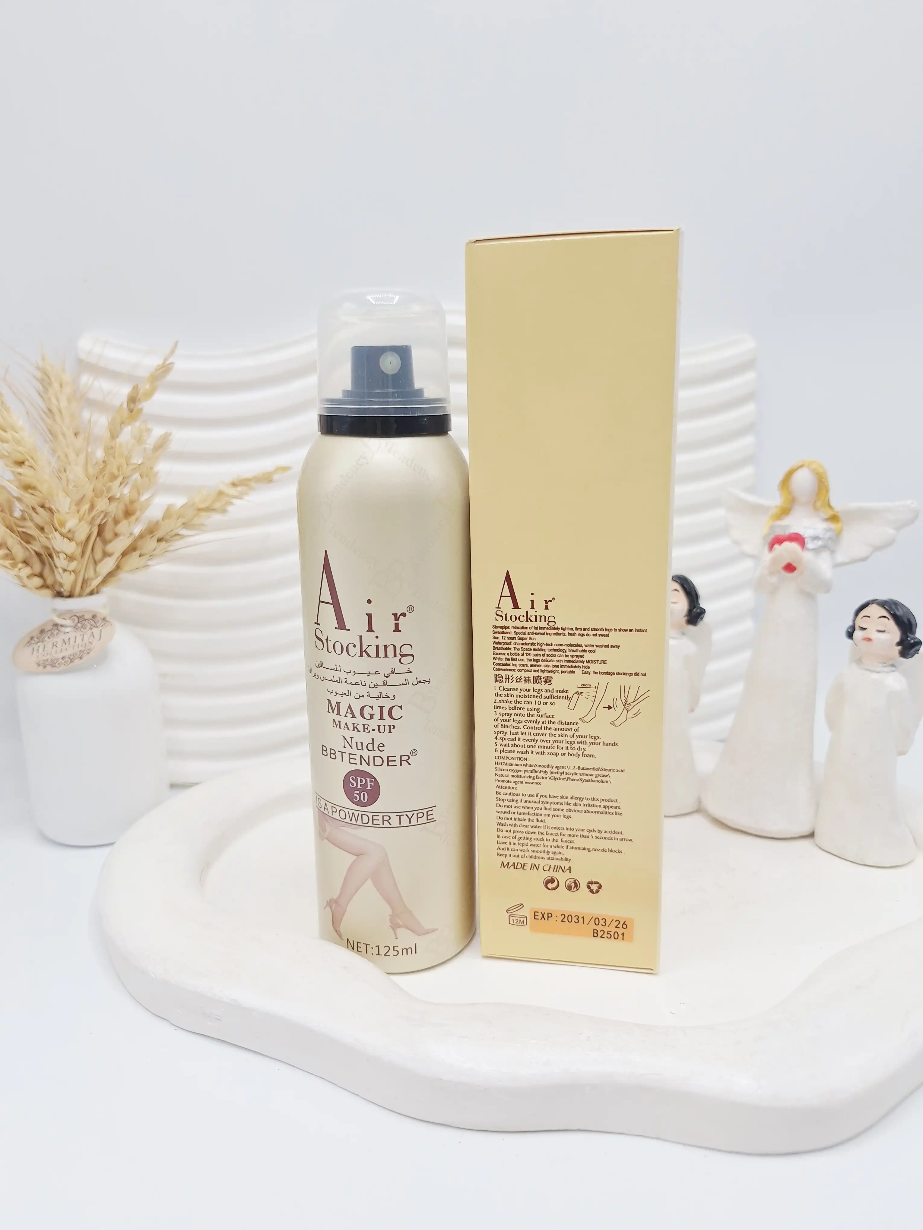 اسپری ضد آفتاب spf50 کرم پودری برنز مناسب نمام بدن AIR کد 3136