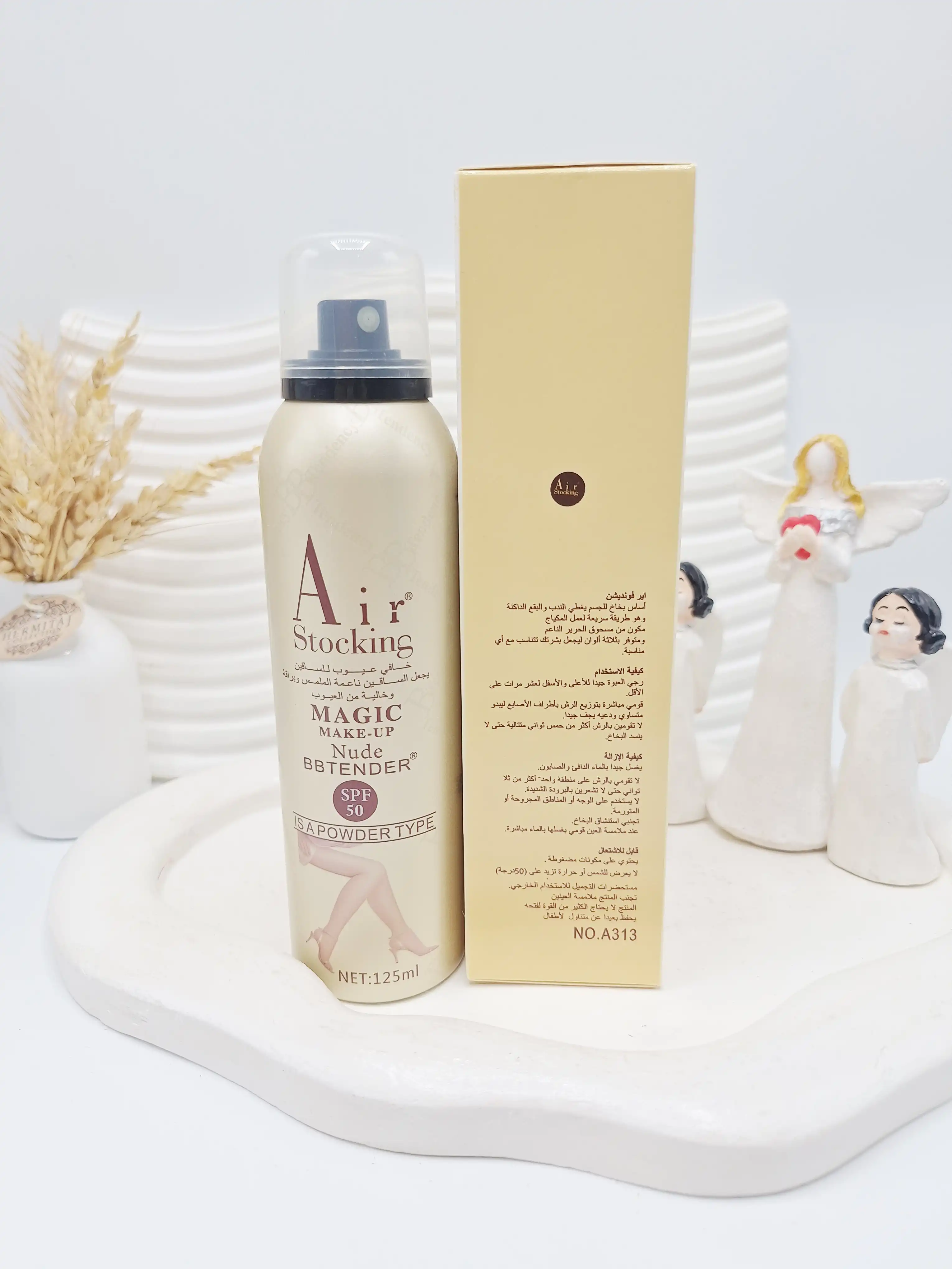 اسپری ضد آفتاب spf50 کرم پودری برنز مناسب نمام بدن AIR کد 3136