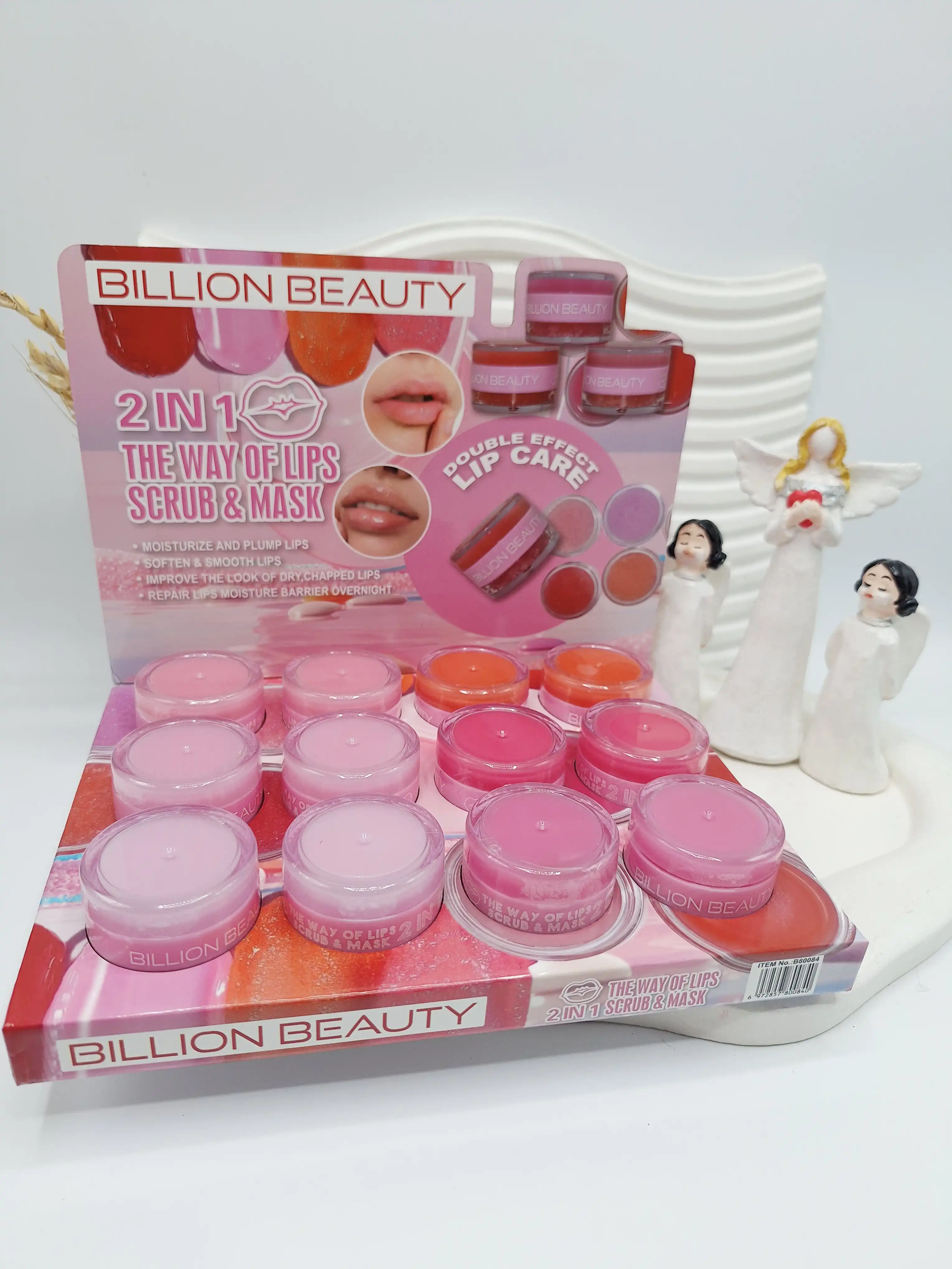 ماسک لب و اسکراب دوتایی برند بیلیون بیوتی کد 80084