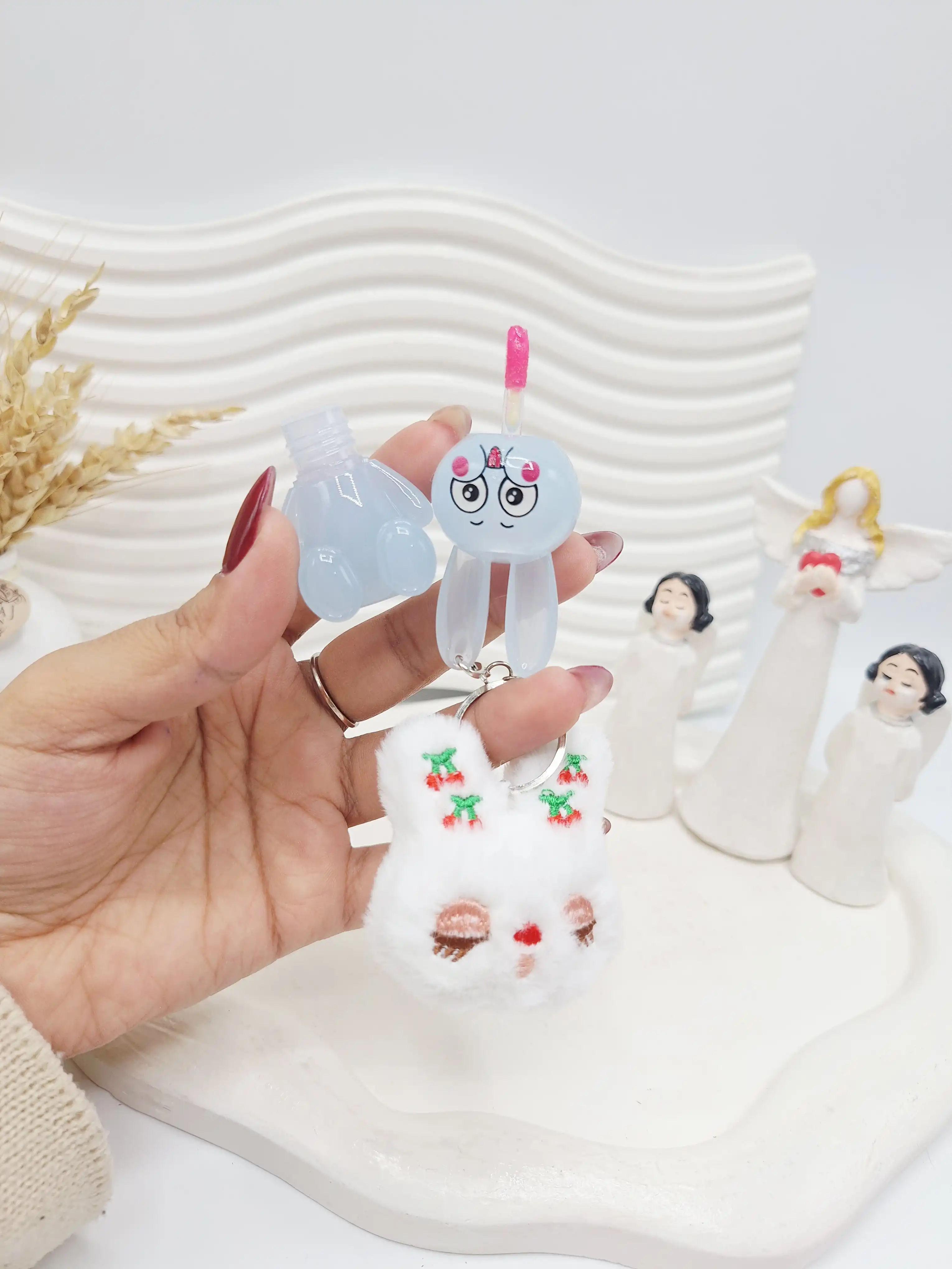 لیپ گلاس خرگوشی آویز دار حرارتی برند APCKFLEE کد 033