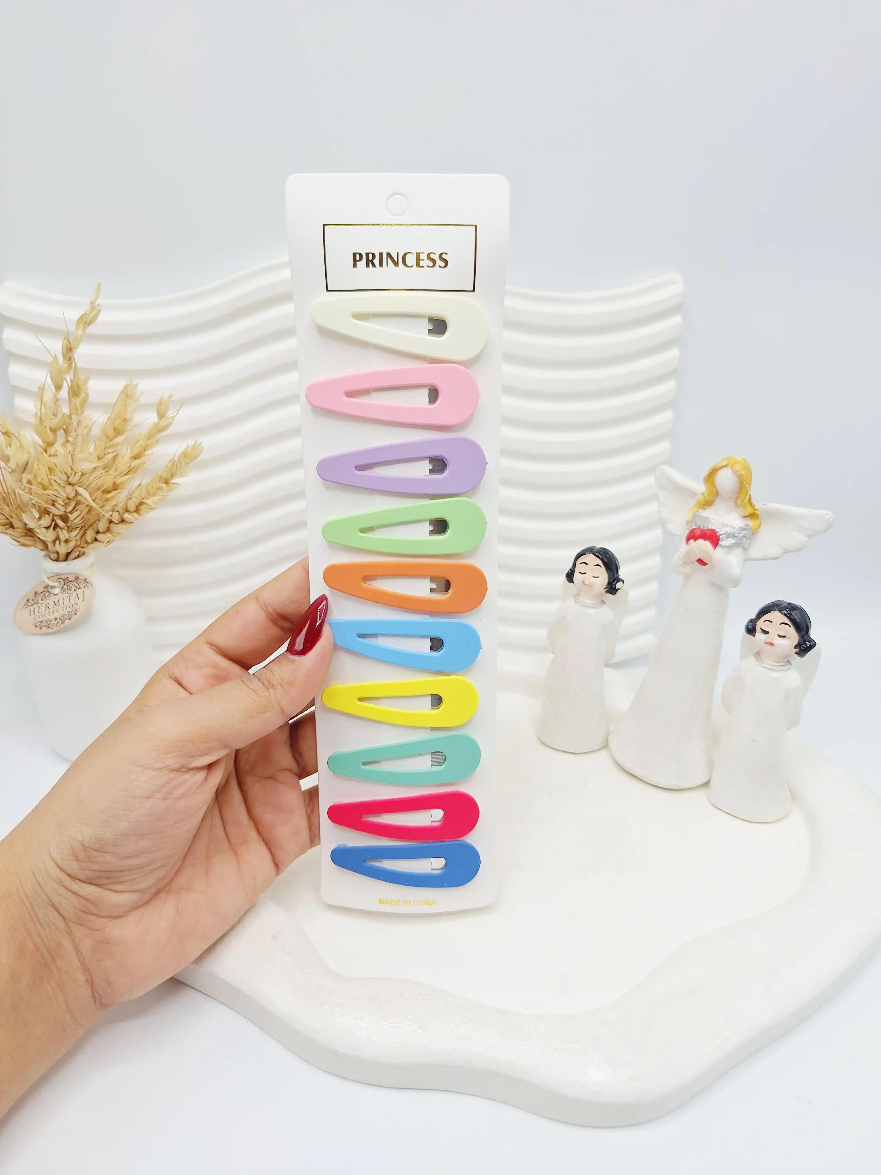 گیره تق تقی بادومی فانتزی برند PRINCESS