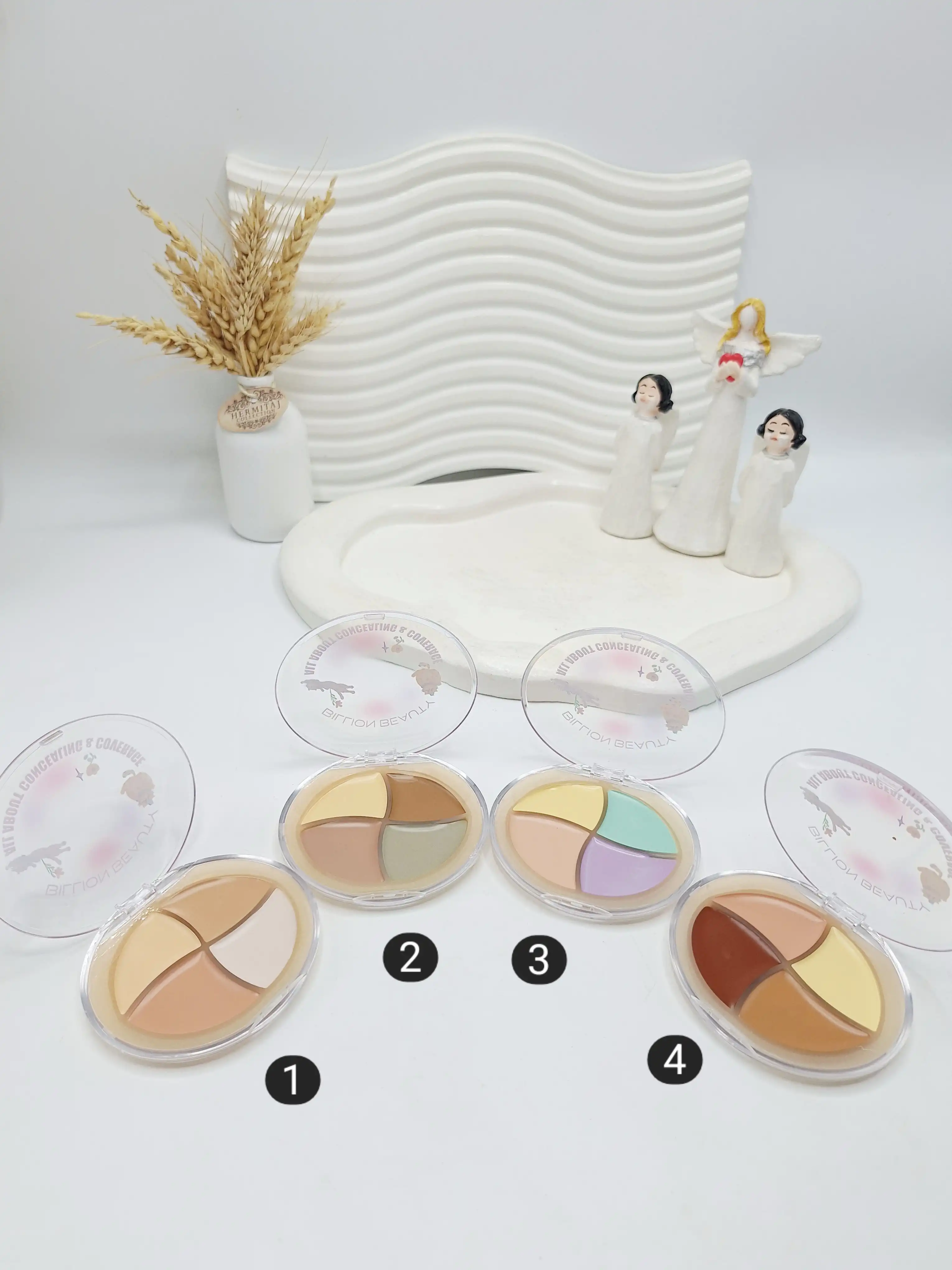 کانسیلر 4 تایی طرح دایره ای برند بیلیون بیوتی کد 0821