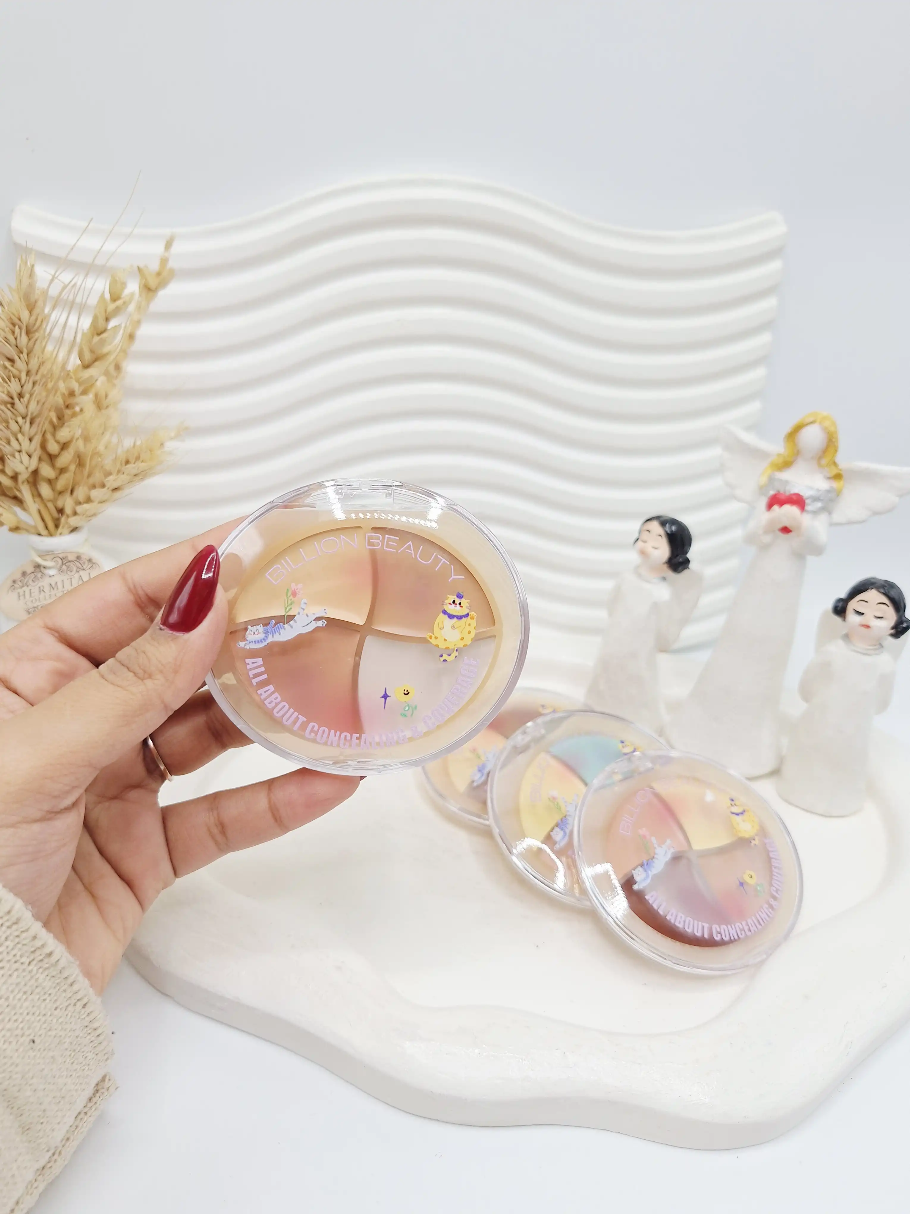 کانسیلر 4 تایی طرح دایره ای برند بیلیون بیوتی کد 0821