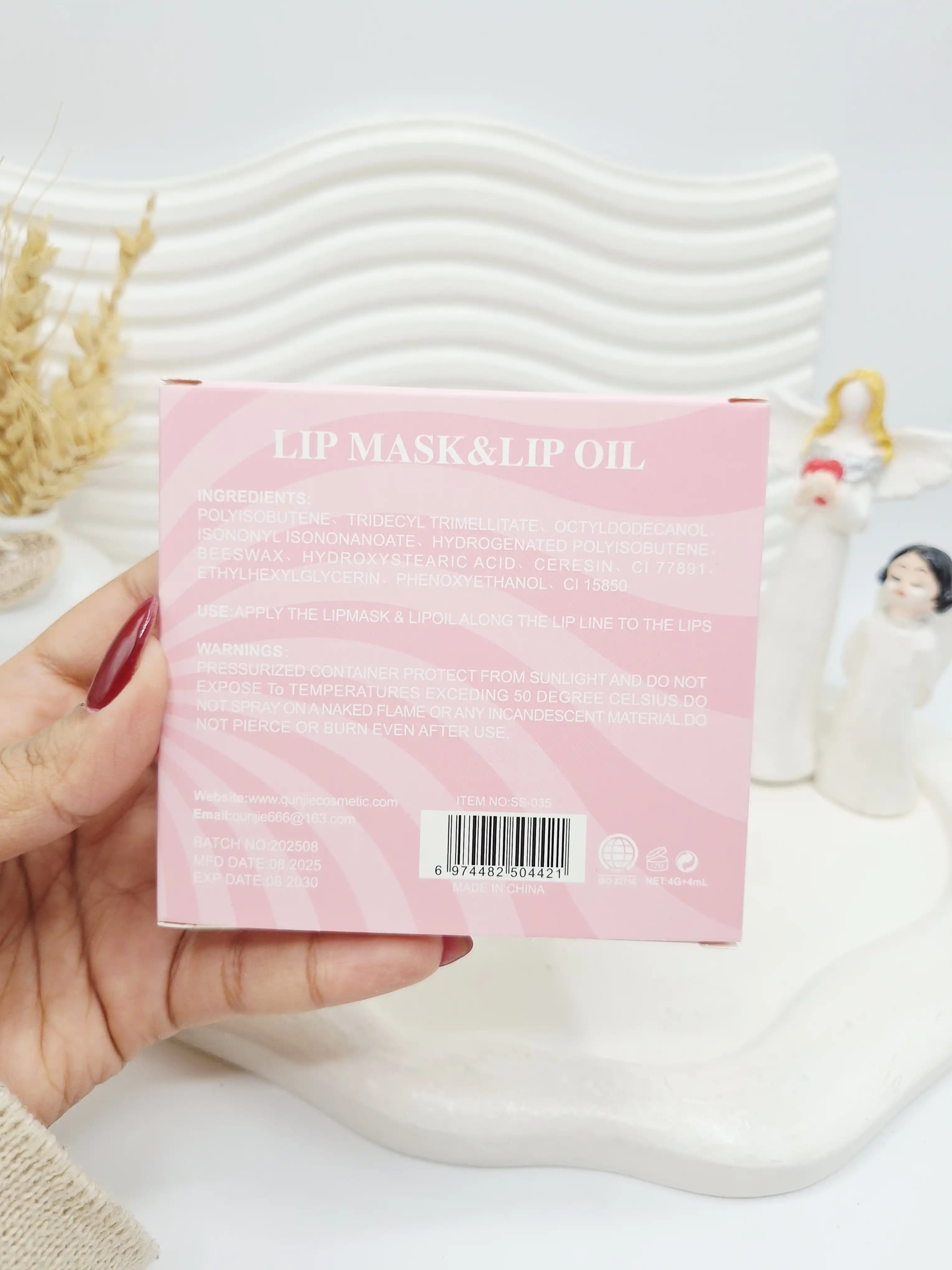 ست 2 تایی بالم لب و لیپ گلاس طرح قلبی برند هدا موجی کد 4421