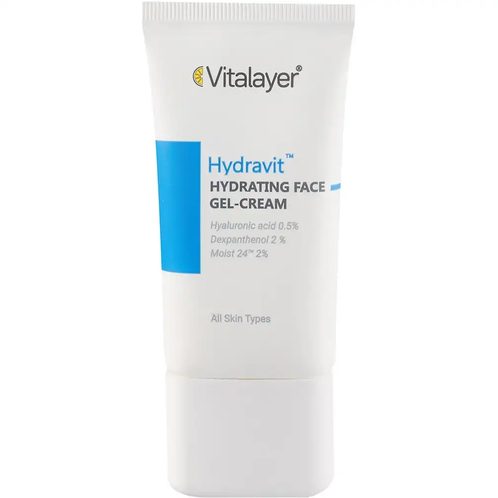 کرم ژل آبرسان صورت Vitalayer مدل Hydravit حجم 50 میلی‌لیتر