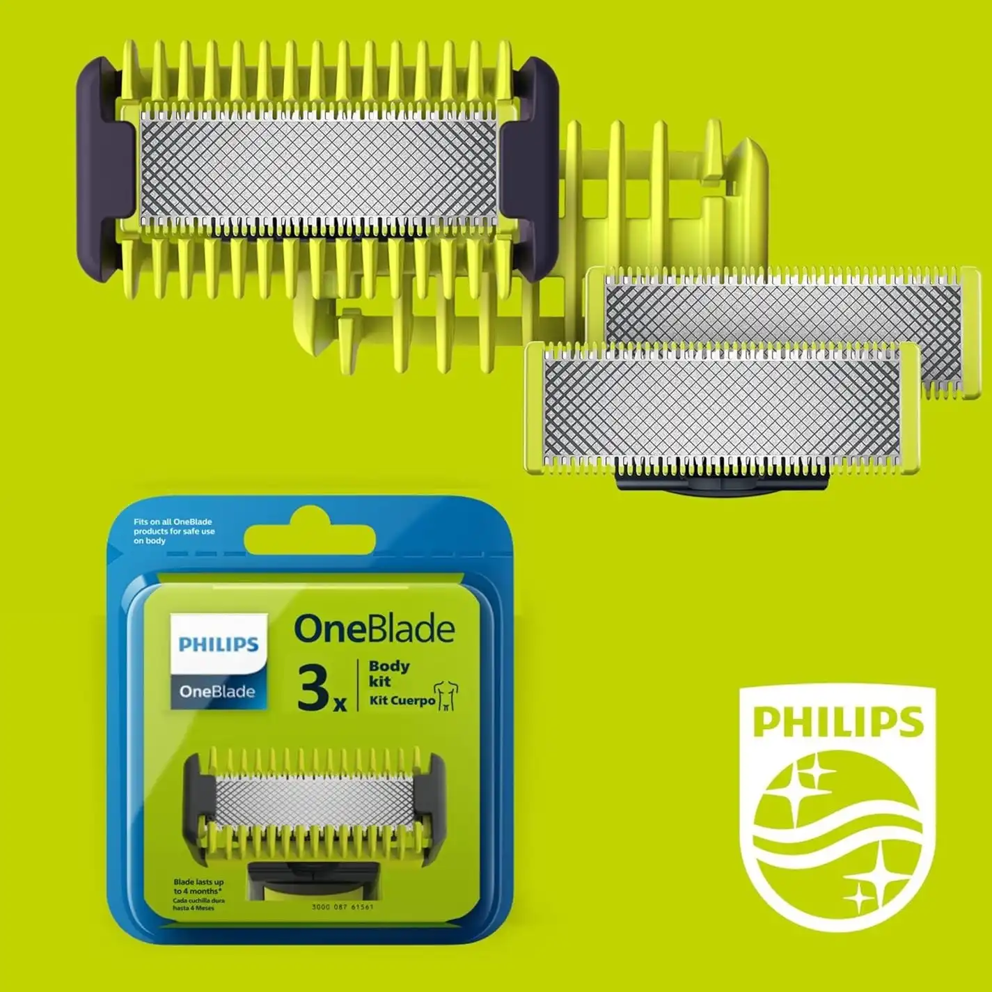 تیغ یدک Philips OneBlade مدل QP630 بسته 3 عددی