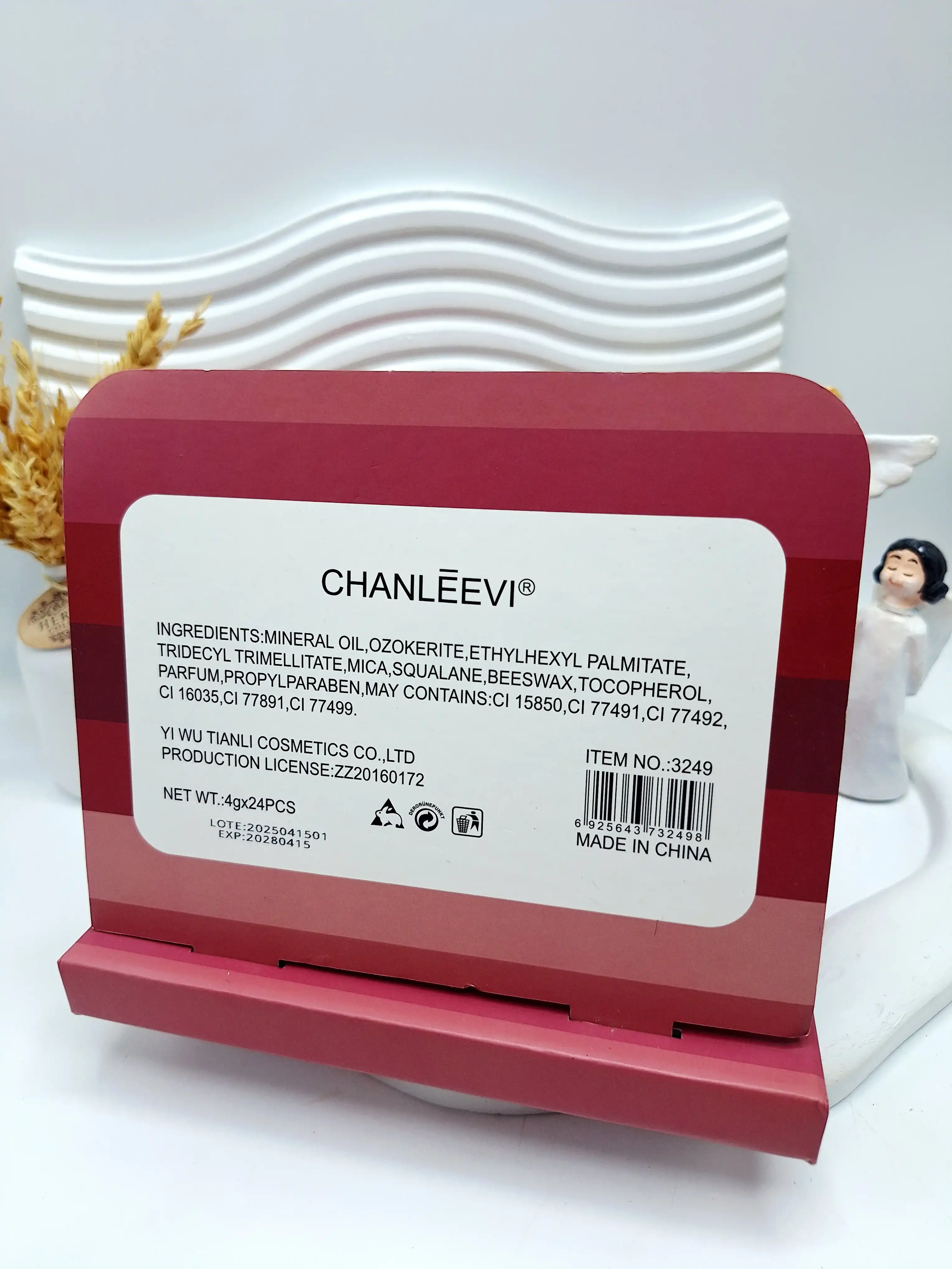 رژ جامد طبقاتی 4 تایی برند CHANLEEVI® کد 3249