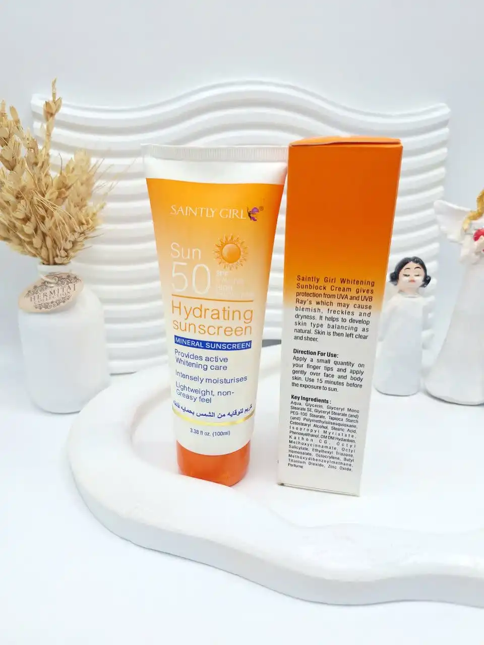 کرم آبرسان و ضد آفتاب SPF 50 برند SAINTLY GIRL کد 0745