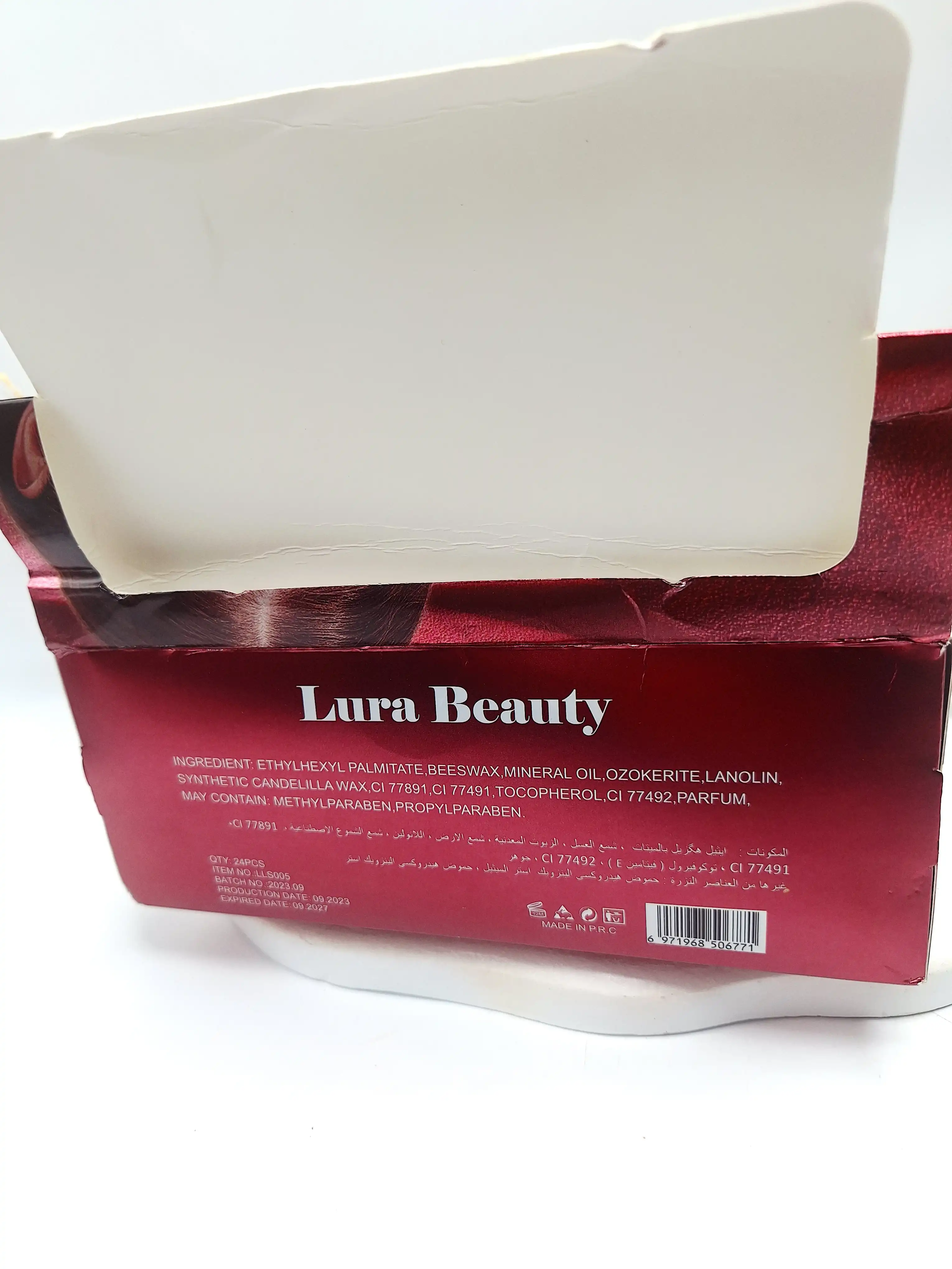 رژ 6 تایی جامد خوش رنگ برند Lura Beauty کد 005