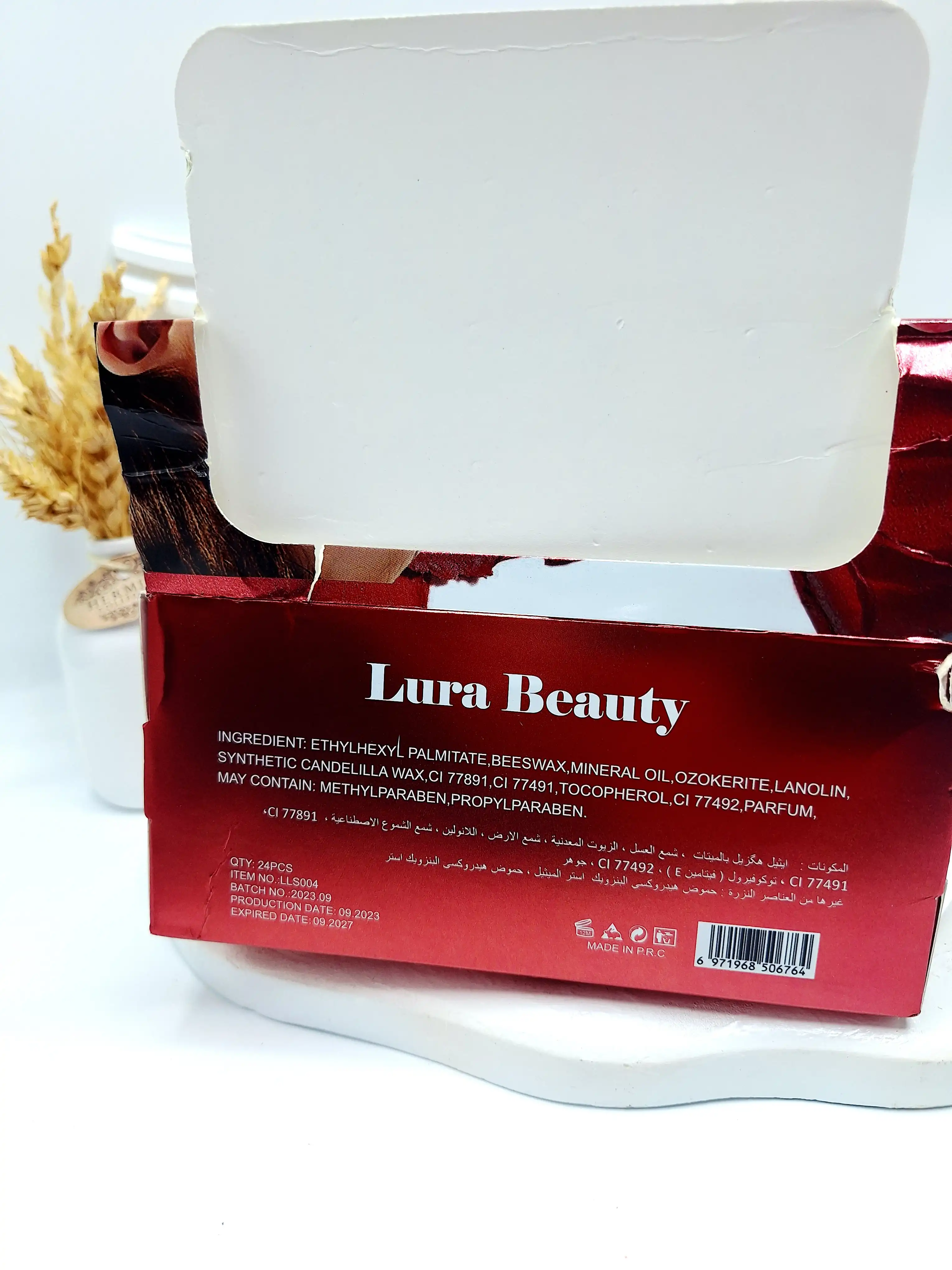 پک 6 تایی رژ جامد برند Lura Beauty کد 004