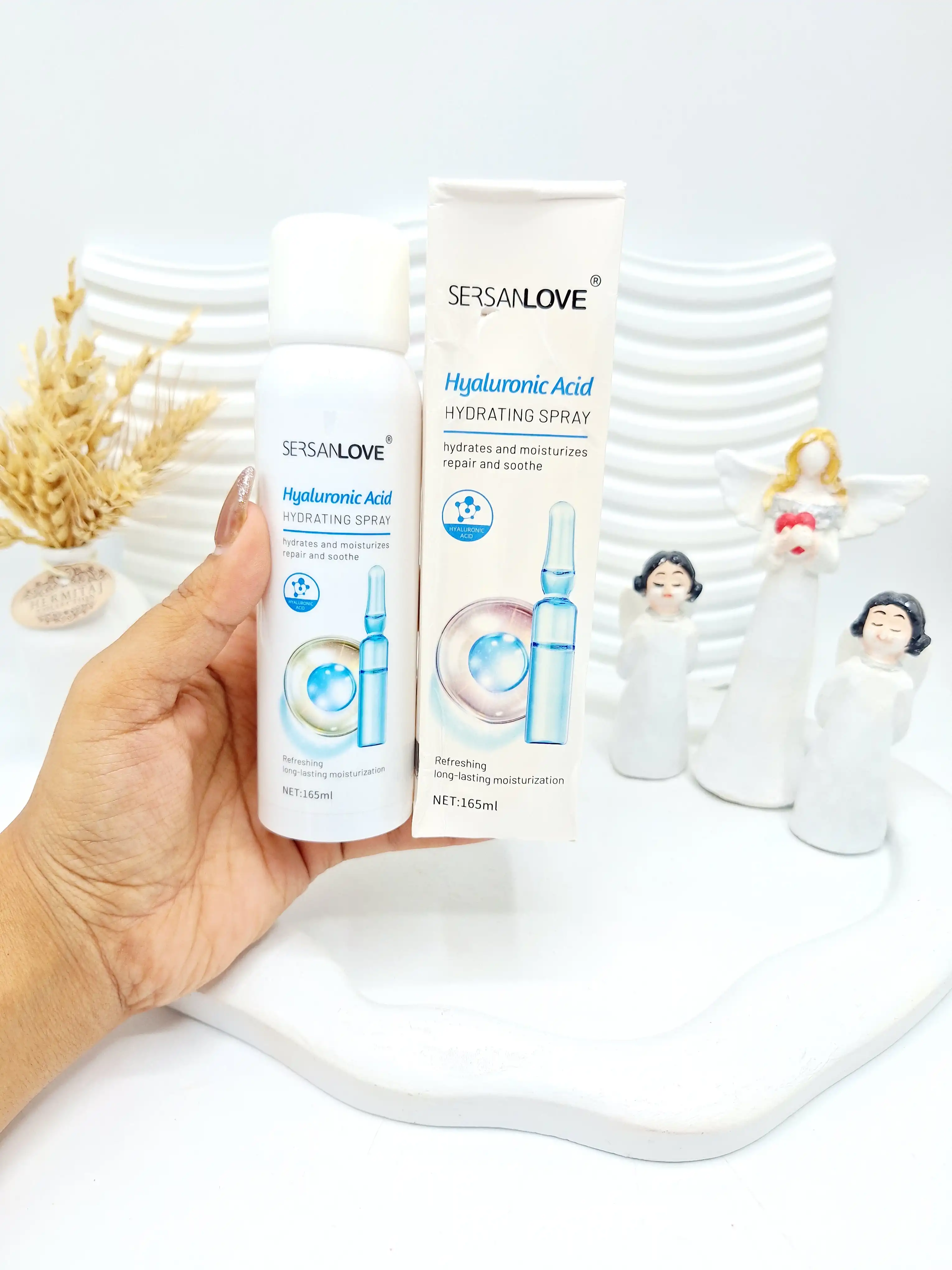 اسپری آبرسان و مرطوب کننده صورت هیالورونیک اسید سرسان لاو SERSANLOVE حجم 165 میل کد 4214