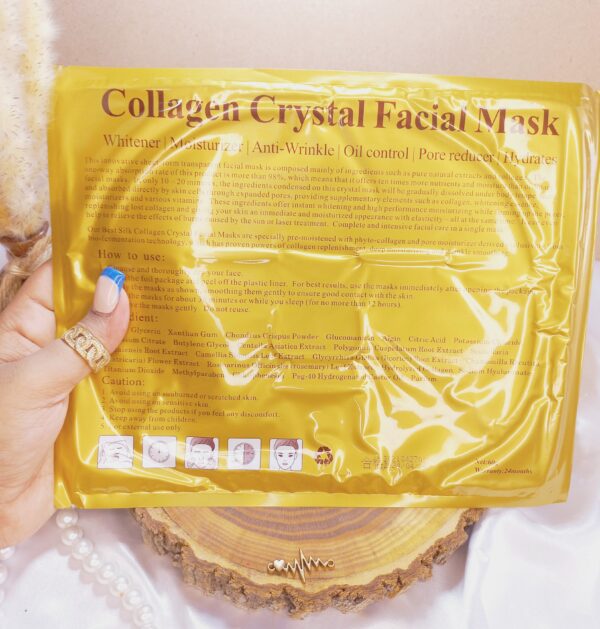 مشخصات ماسک ورقه ای کلاژن بزرگ کریستال مشکی crystal collagen