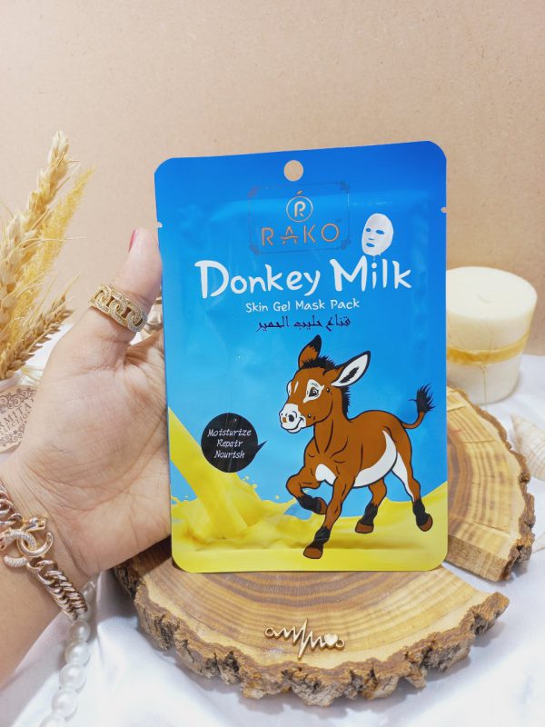 ماسک ورقه ای شیر الاغ راکو 30 گرمی مدل Donkey milk کد RK-901