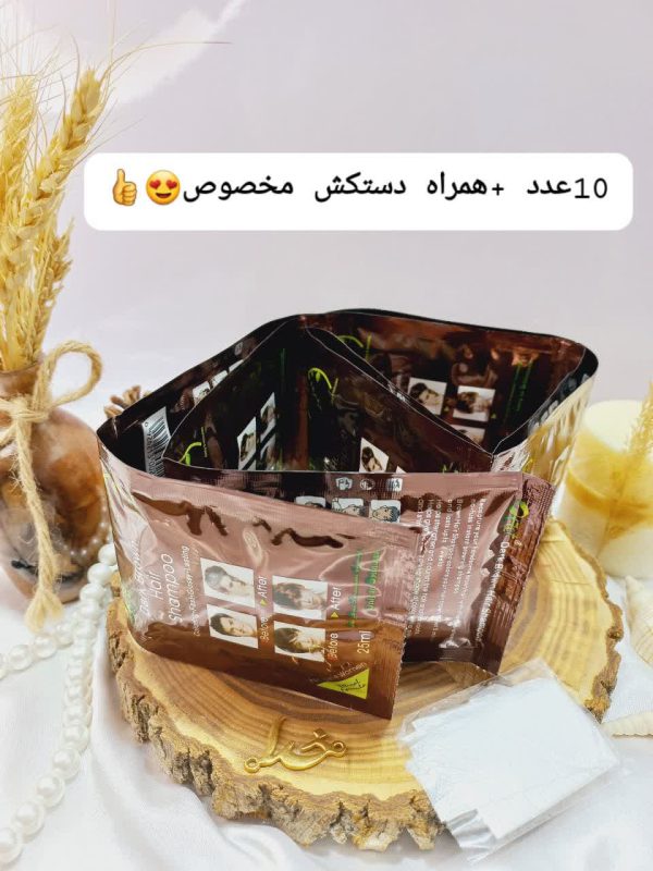 شامپو رنگ مو قهوه ای گیاهی دکسی Dexe کد 002102 5