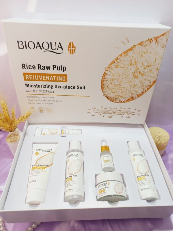 پک تخصصی مراقبتی پوستی 6 تایی عصاره برنج بیوآکوا BIOAQUA اورجینال کد BQY79713