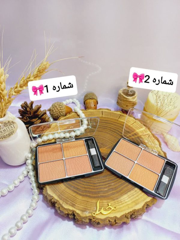 نمونه پالت رژگونه 4 رنگ برند بیوتی کاسماتیک M.H.E کد 22008