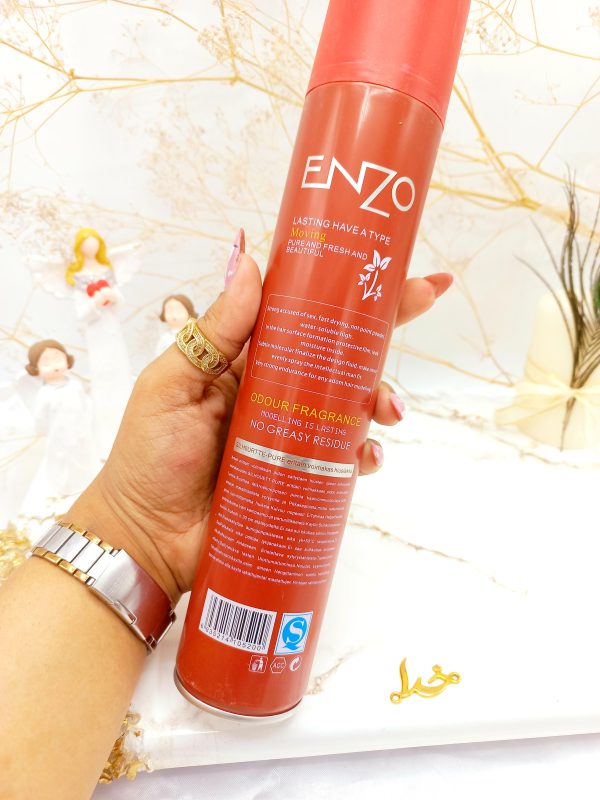 اسپری تافت مو با کیفیت انزو ENZO (درب قرمز) 420 میل کد 52200 4