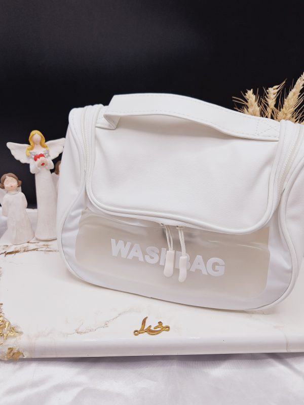 کیف آرایشی واشبگ بیضی سفید سایز بزرگ WASHBAG 1