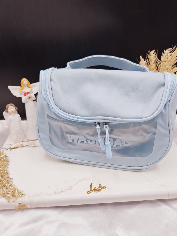 کیف آرایشی واشبگ بیضی آبی سایز بزرگ WASHBAG 1