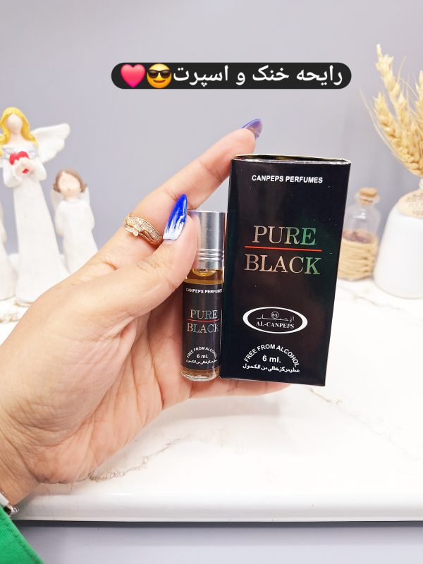 عطر 6 میل بدون الکل مدل PURE BLACK مردانه 1